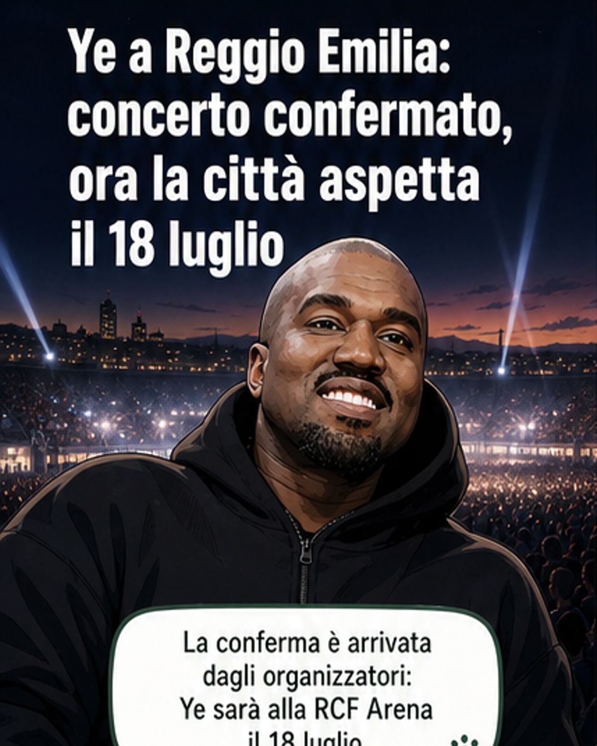 Kanye West in concerto a Reggio Emilia