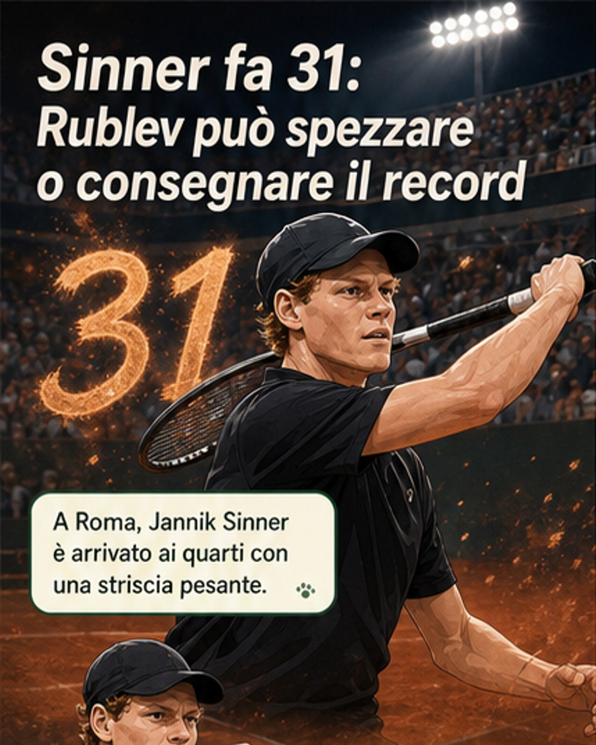 Sinner eguaglia un record ATP