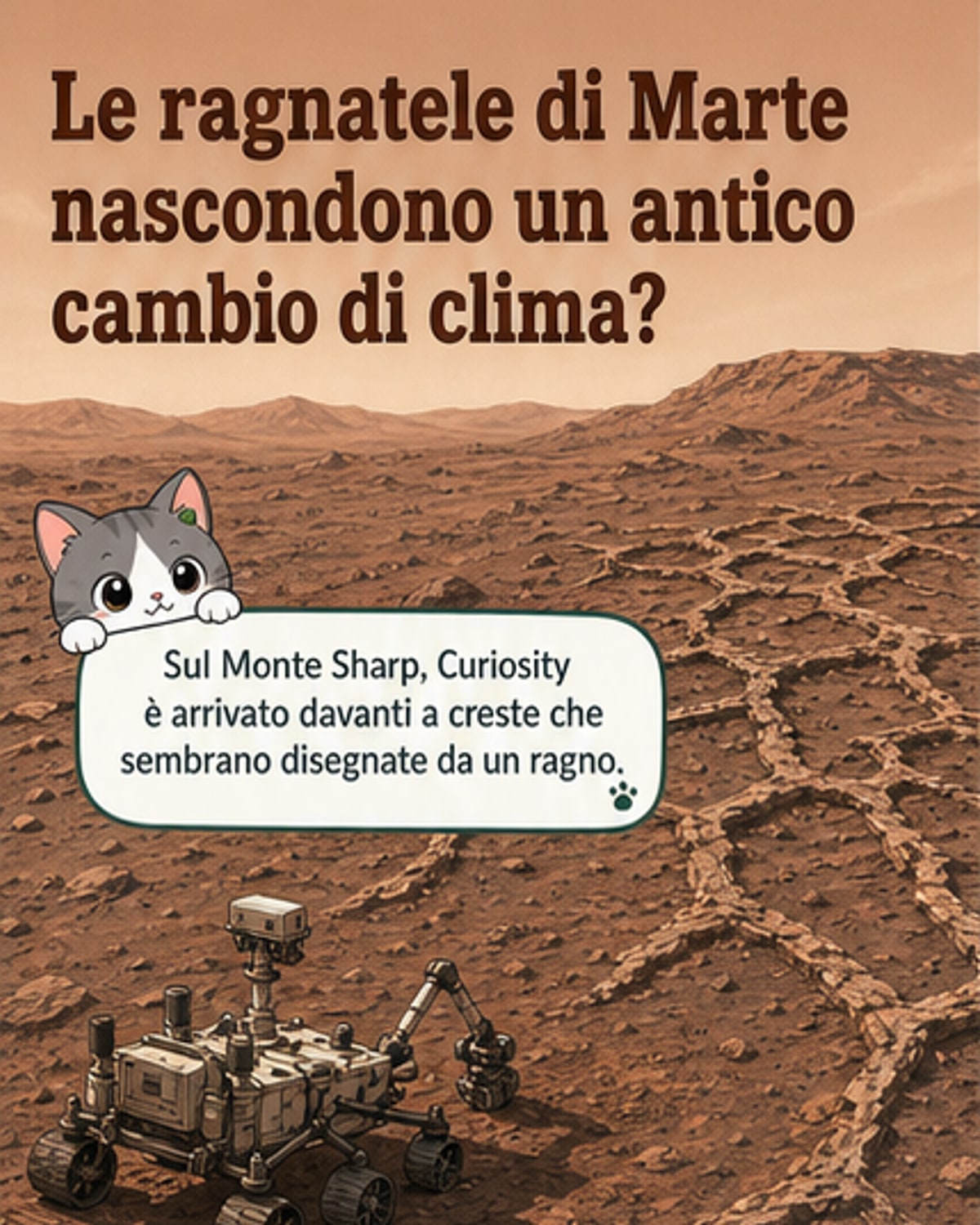 Le 'ragnatele' di Marte raccontano il suo passato