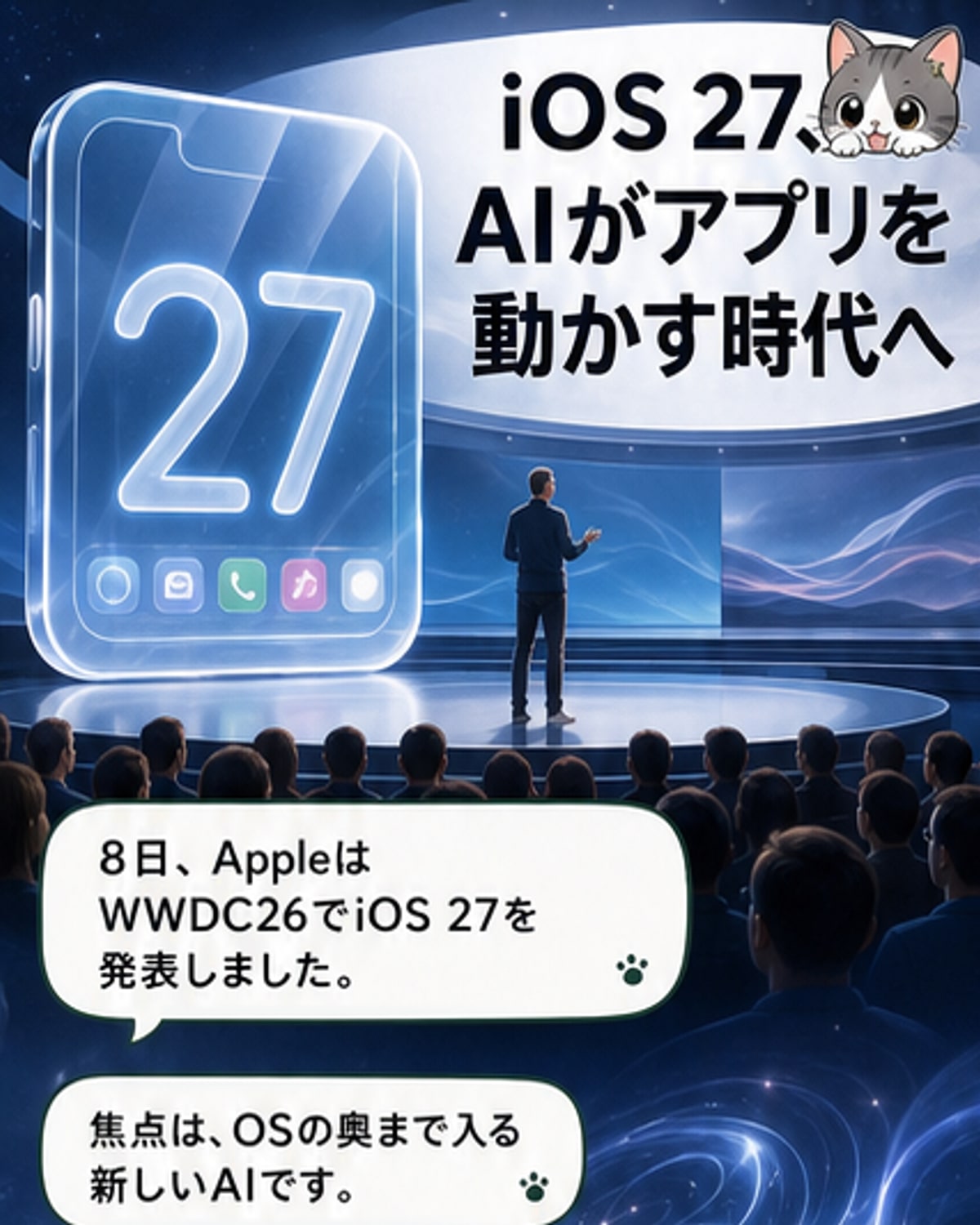 iOS 27でAIがOSに深く統合
