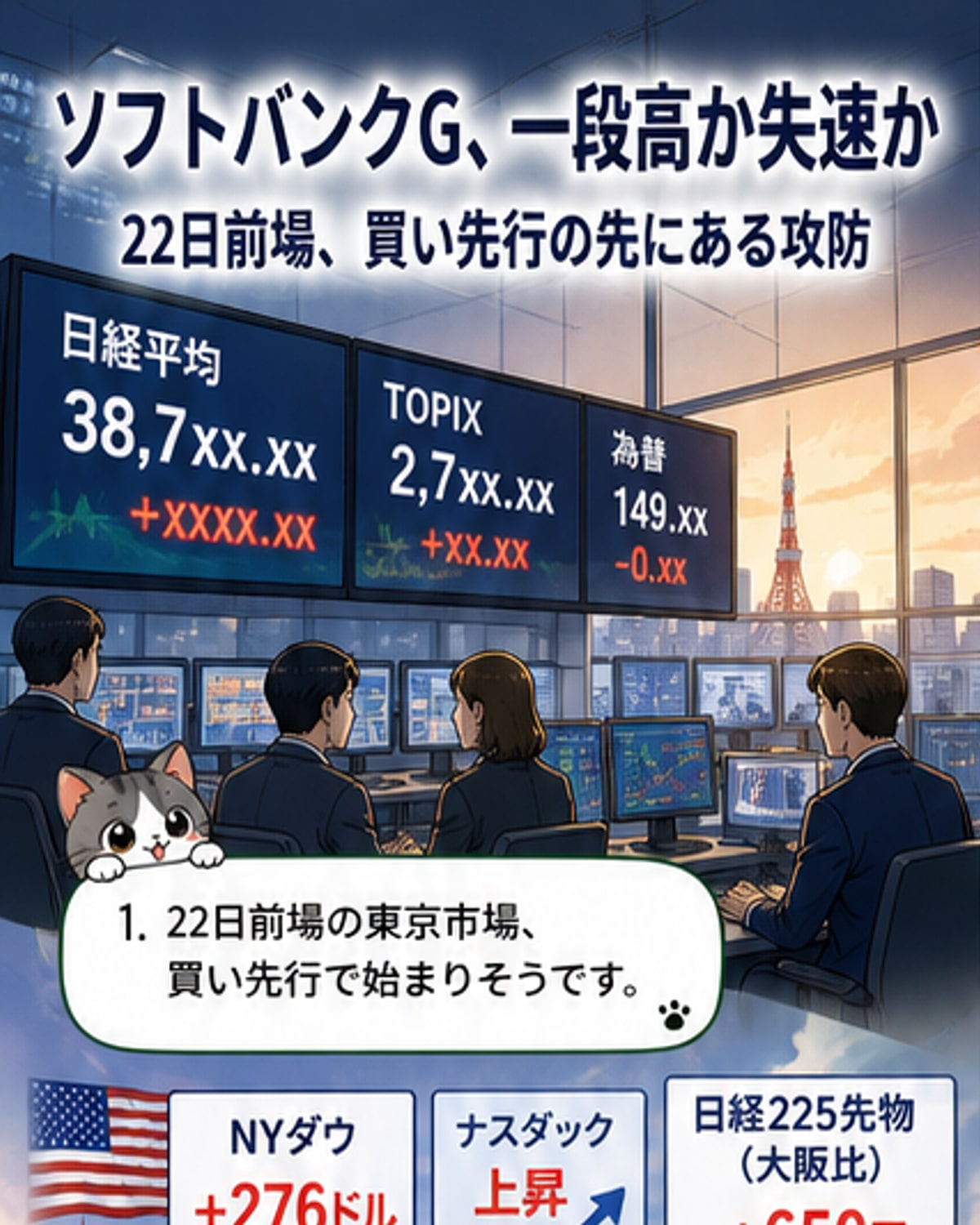 ソフトバンクGの高値更新に注目
