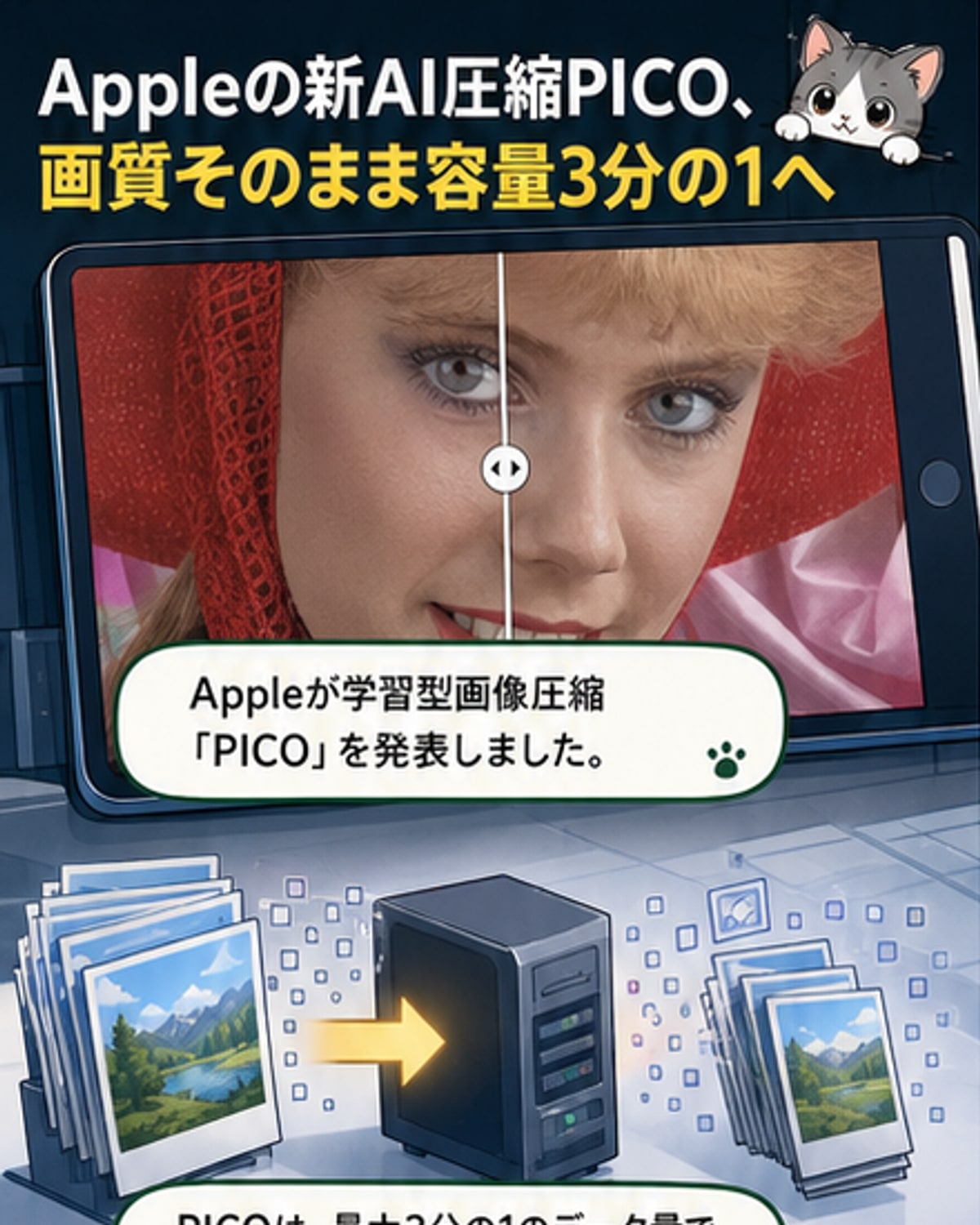 Apple、AI画像圧縮「PICO」発表