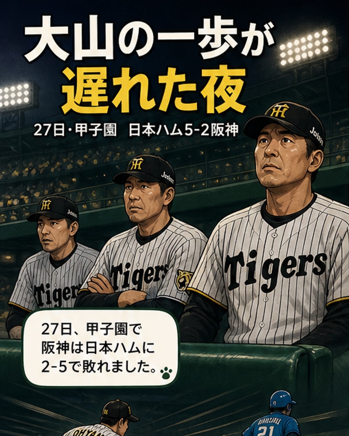 阪神連敗の原因は大山の守備ミス