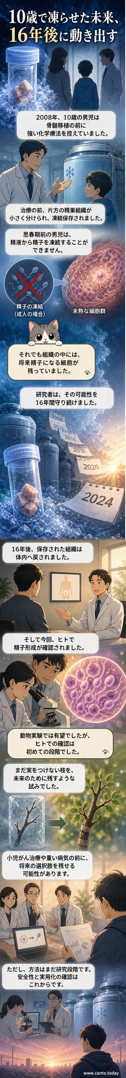 顕微鏡で観察された精巣組織の断面。細胞が活性化され、精子を生成している様子がわかる。