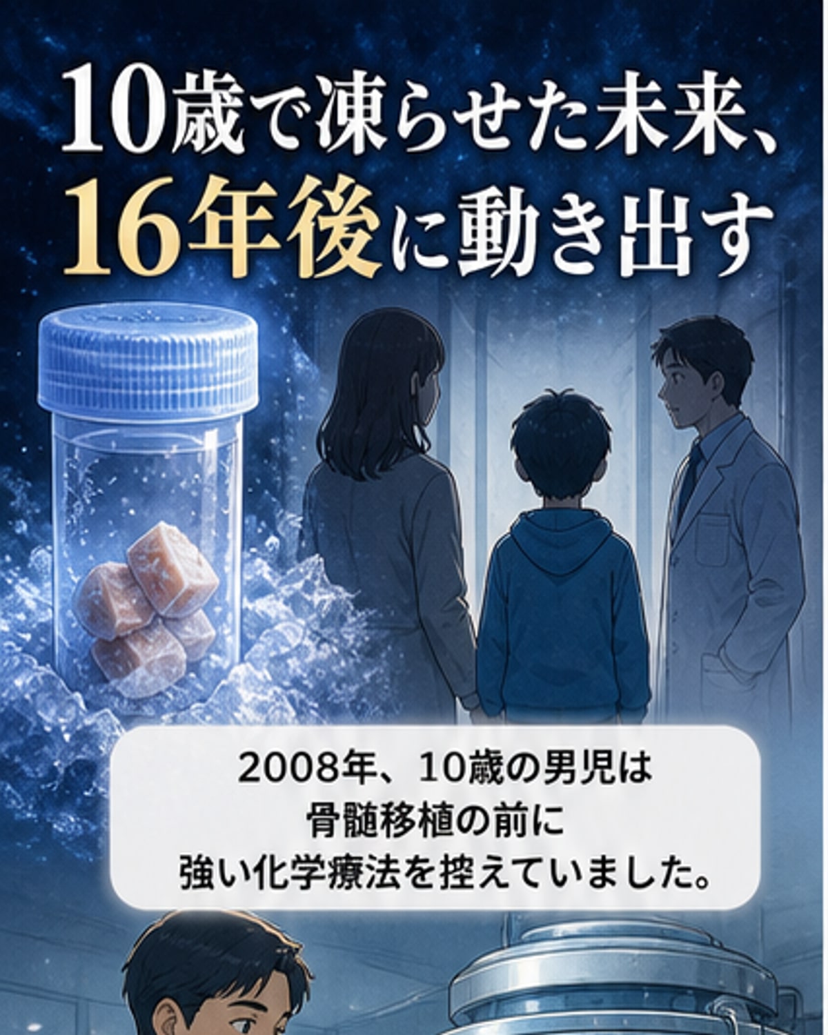 凍結した精巣組織、16年後に機能回復