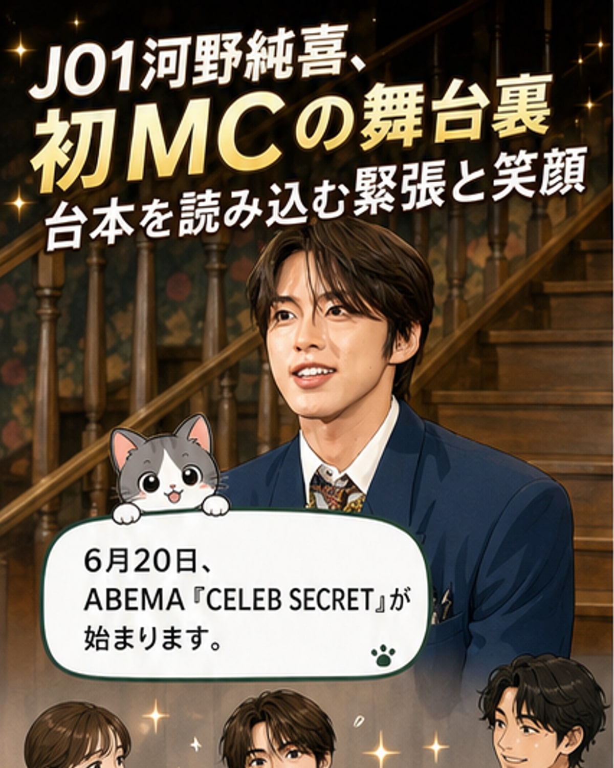 JO1河野、初MCで大緊張「台本読みすぎ」