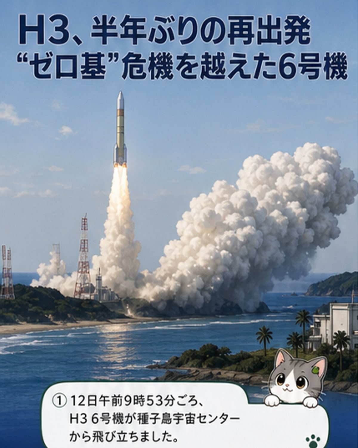 H3ロケット6号機、打ち上げ成功