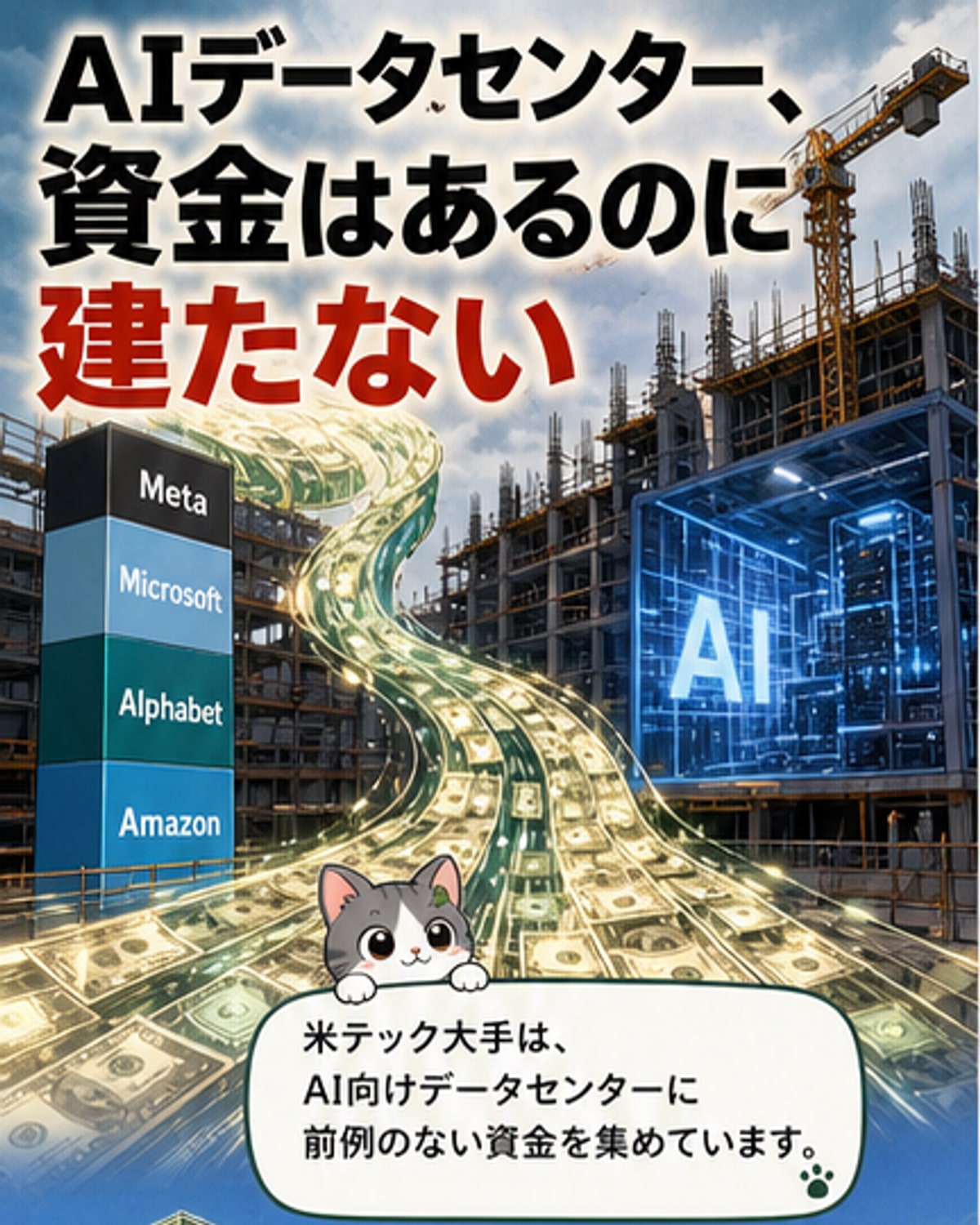 AI競争の足かせ、データセンター遅延