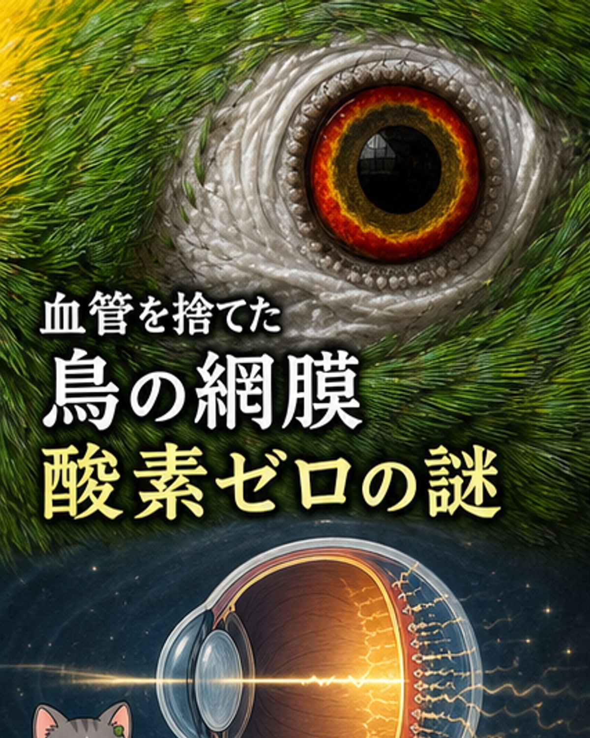 鳥の網膜は血管ゼロで動く