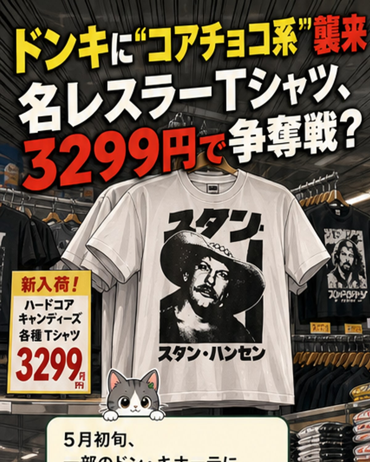 ドンキにコアチョコ系Tシャツ登場