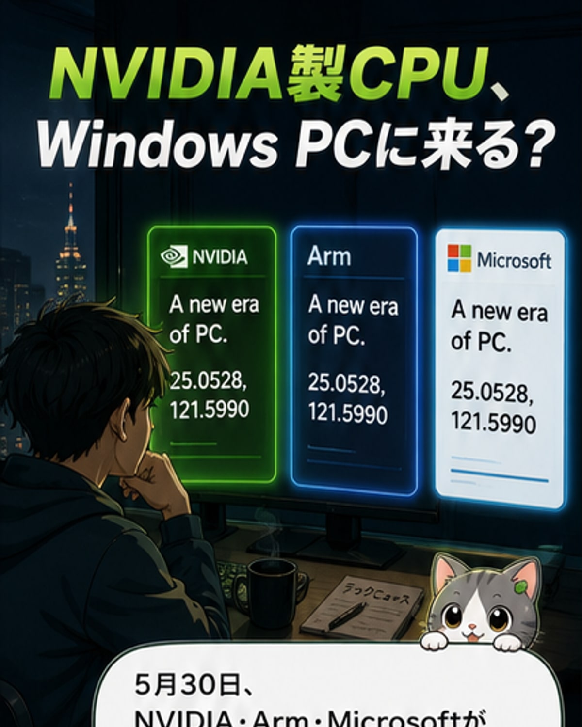 NVIDIA製CPUでPC新時代へ
