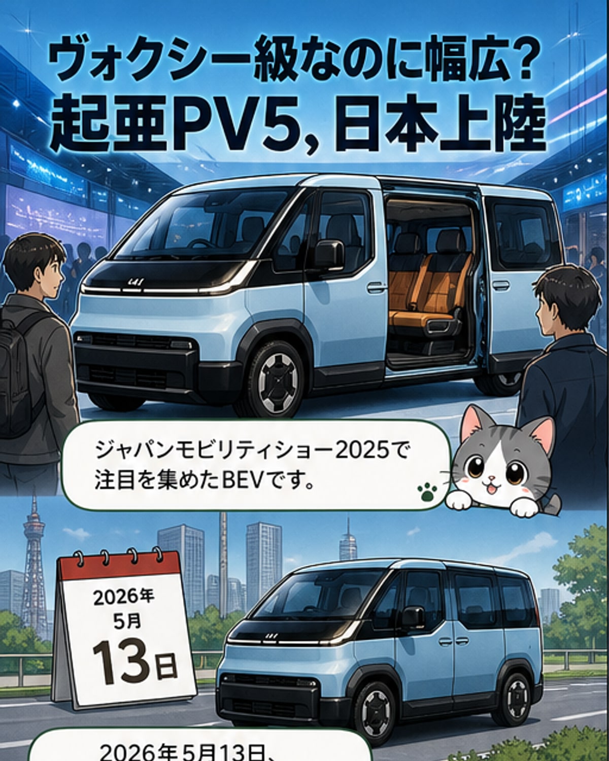 起亜、日本向け新EVミニバン発売