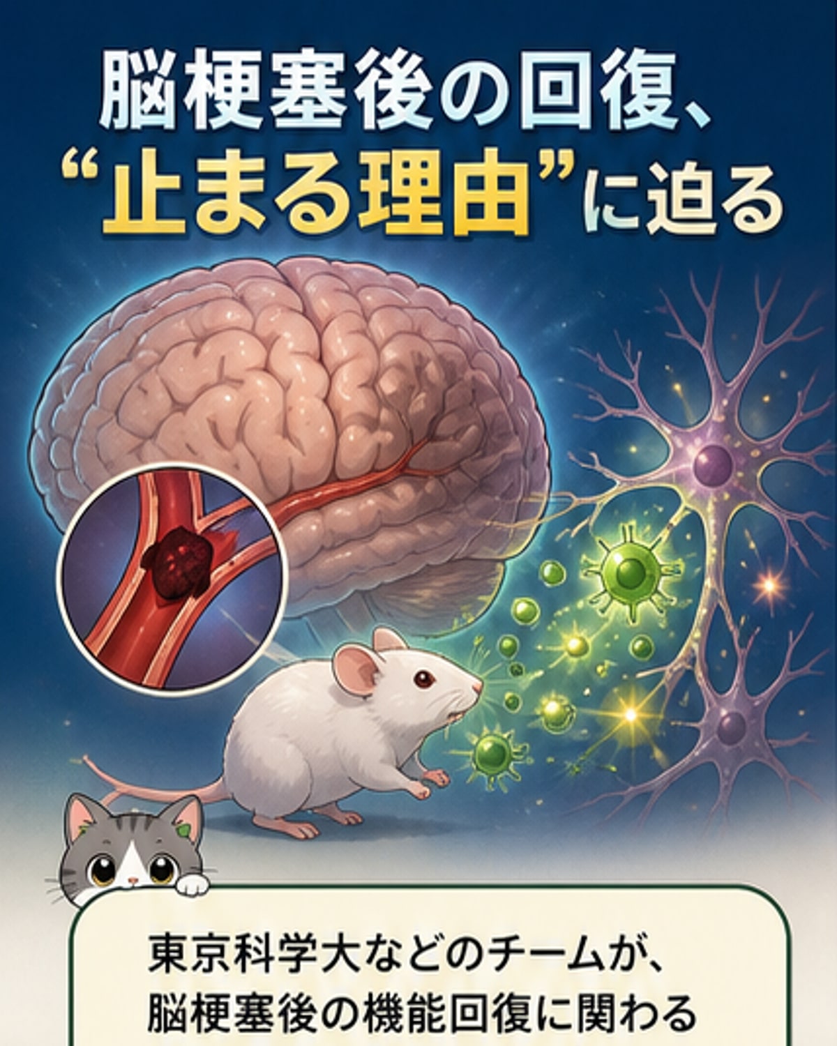 脳梗塞後の回復、免疫細胞が鍵