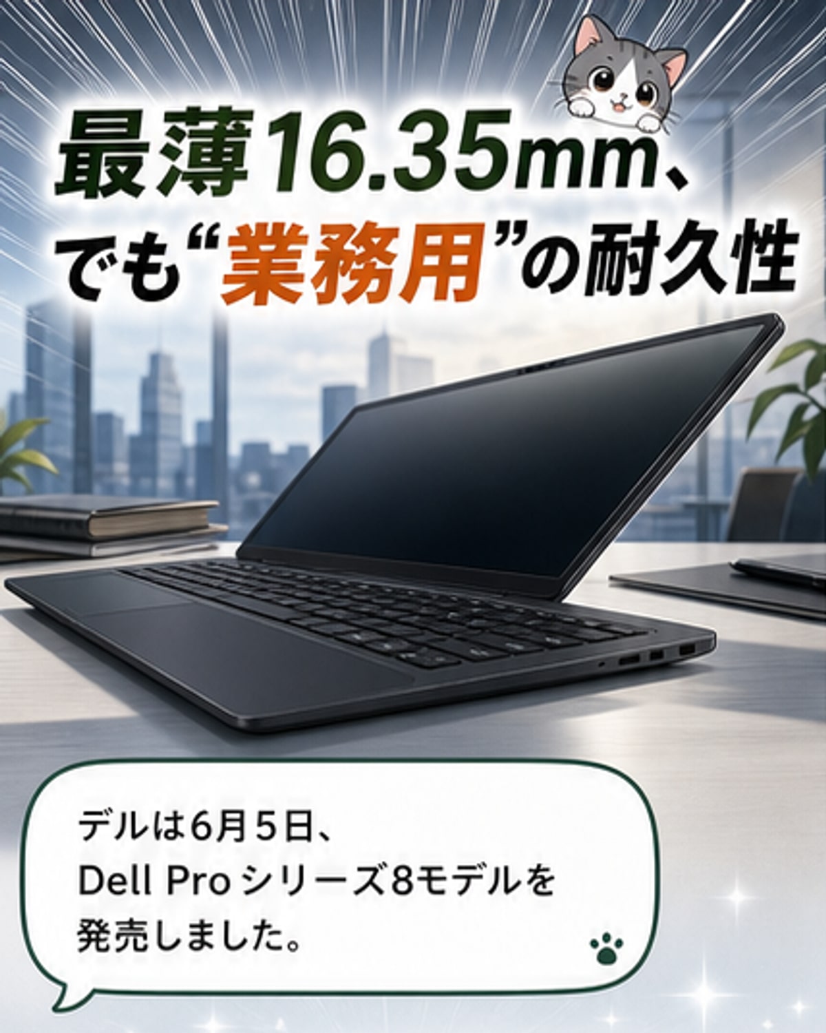 デル史上最薄のビジネスノート登場