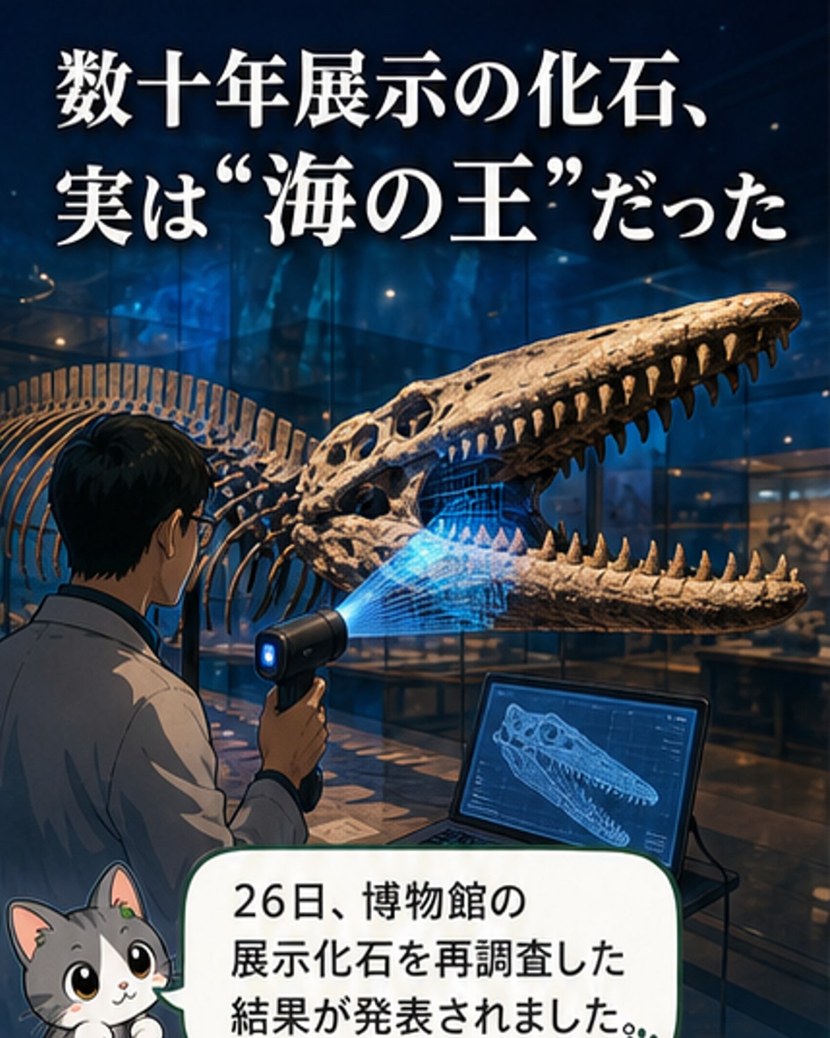 博物館の化石、新種の巨獣と判明