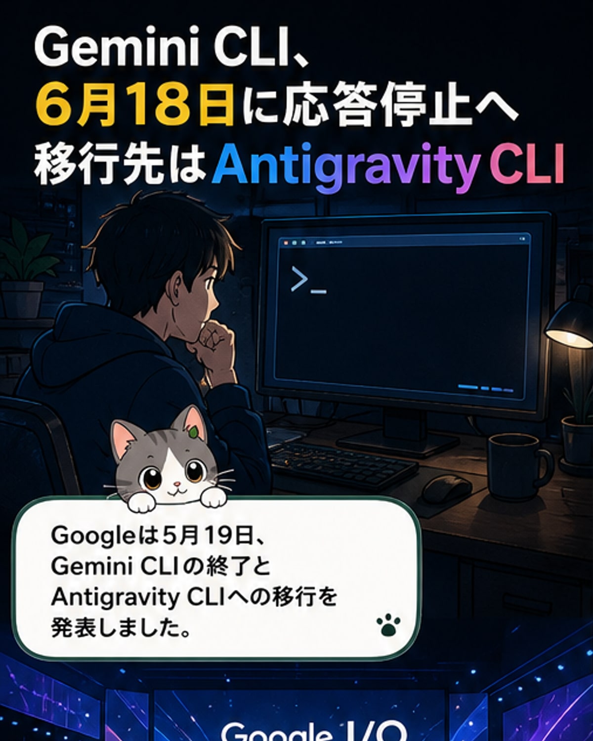 Gemini CLIが6月で終了