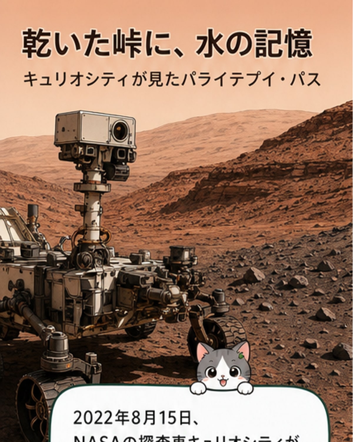 キュリオシティが見た火星の峠