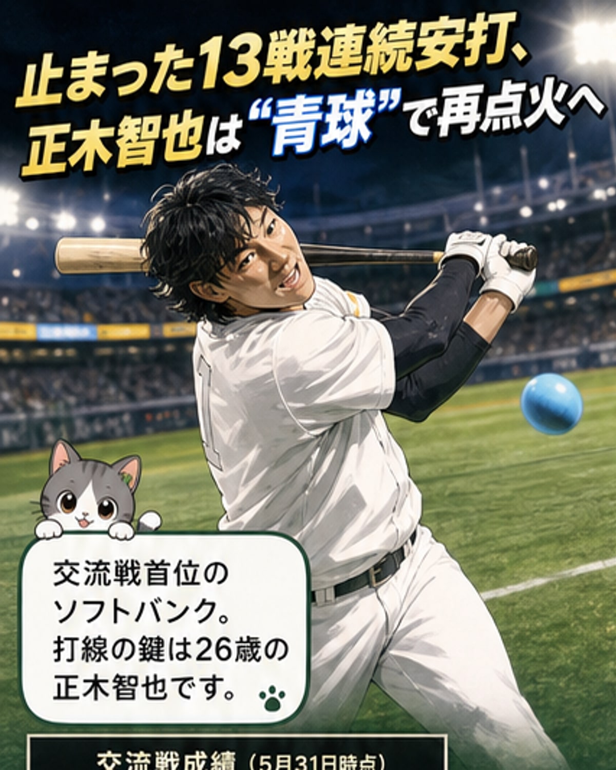正木、青球打ちでMVP級打撃