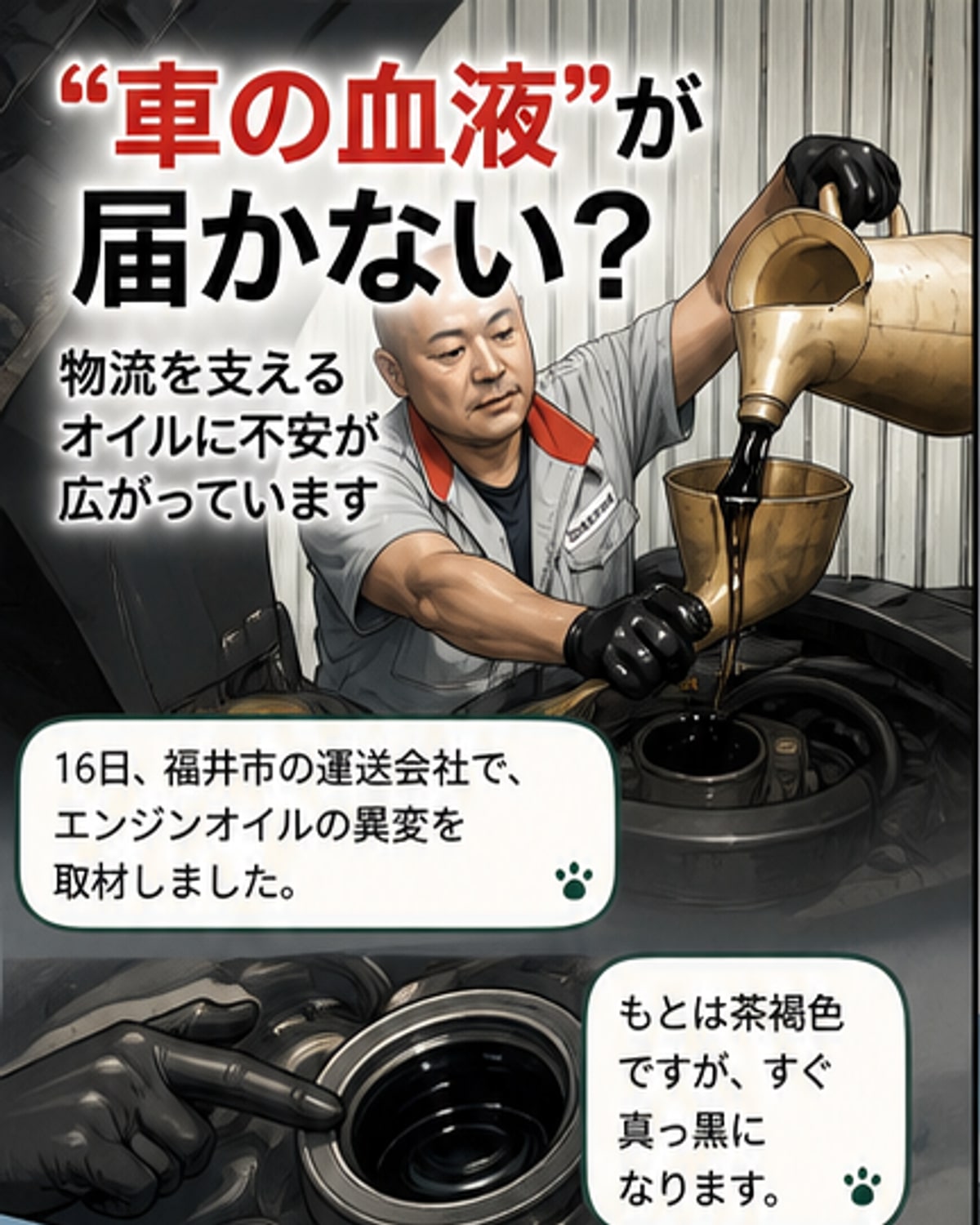 「車の血液」入手難で物流に赤信号