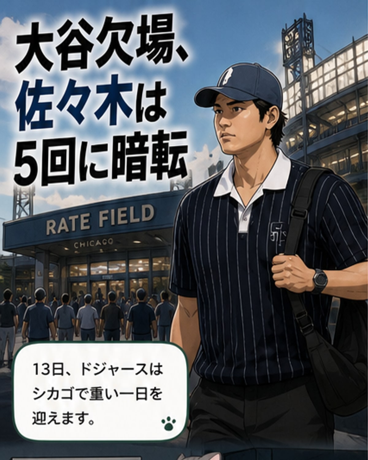 大谷欠場、佐々木朗希は5回7失点で敗戦