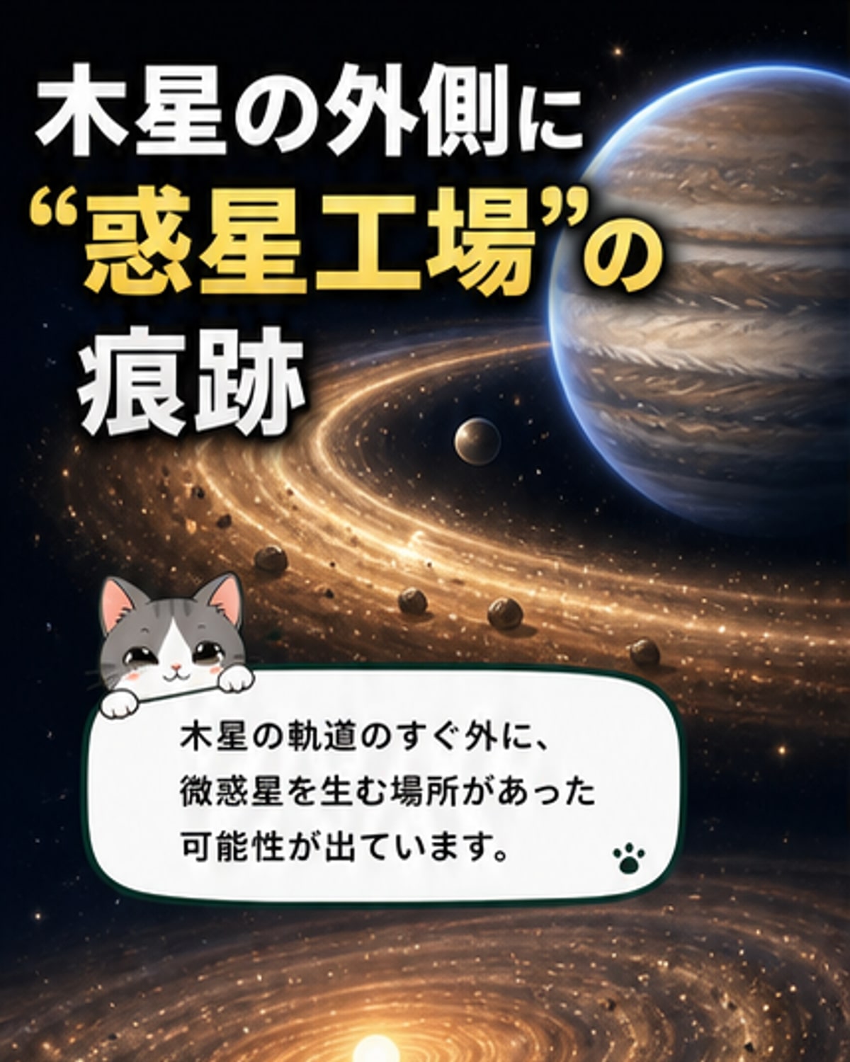 木星の外側に「惑星製造工場」