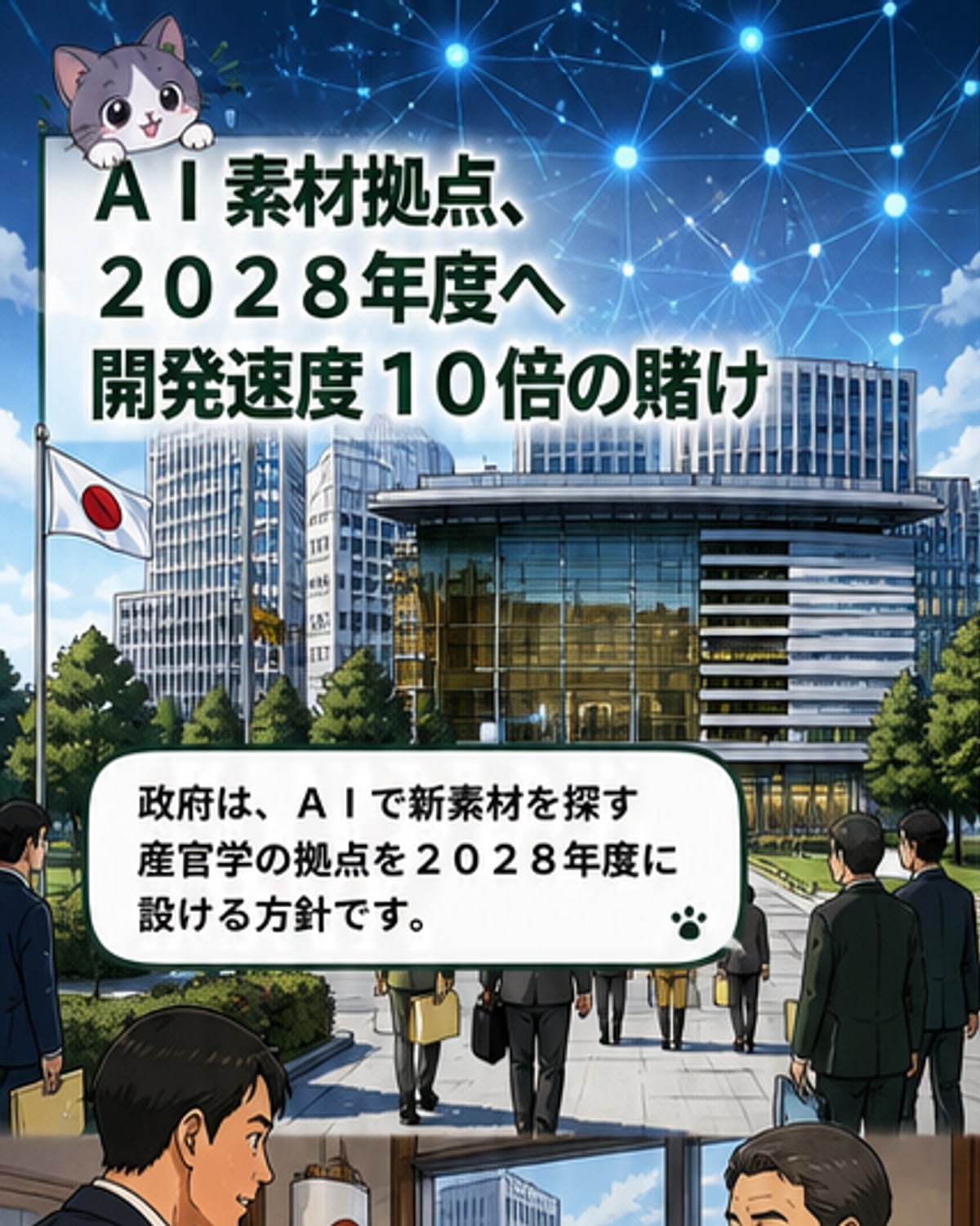 AIで新素材開発、2028年に拠点