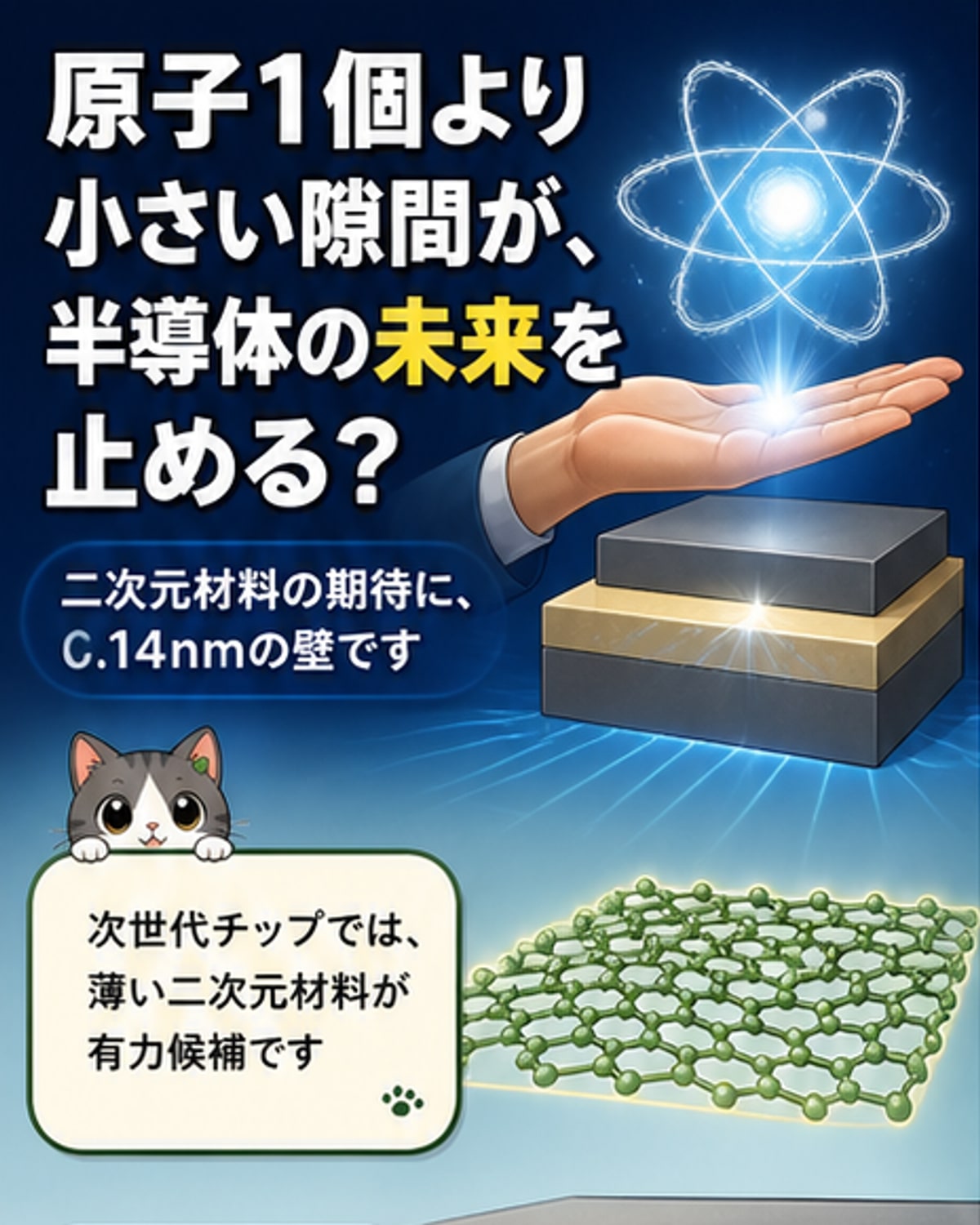 原子1個分の隙間が半導体の壁