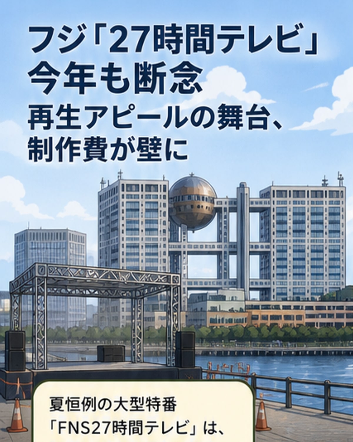 フジ、「27時間テレビ」再び中止