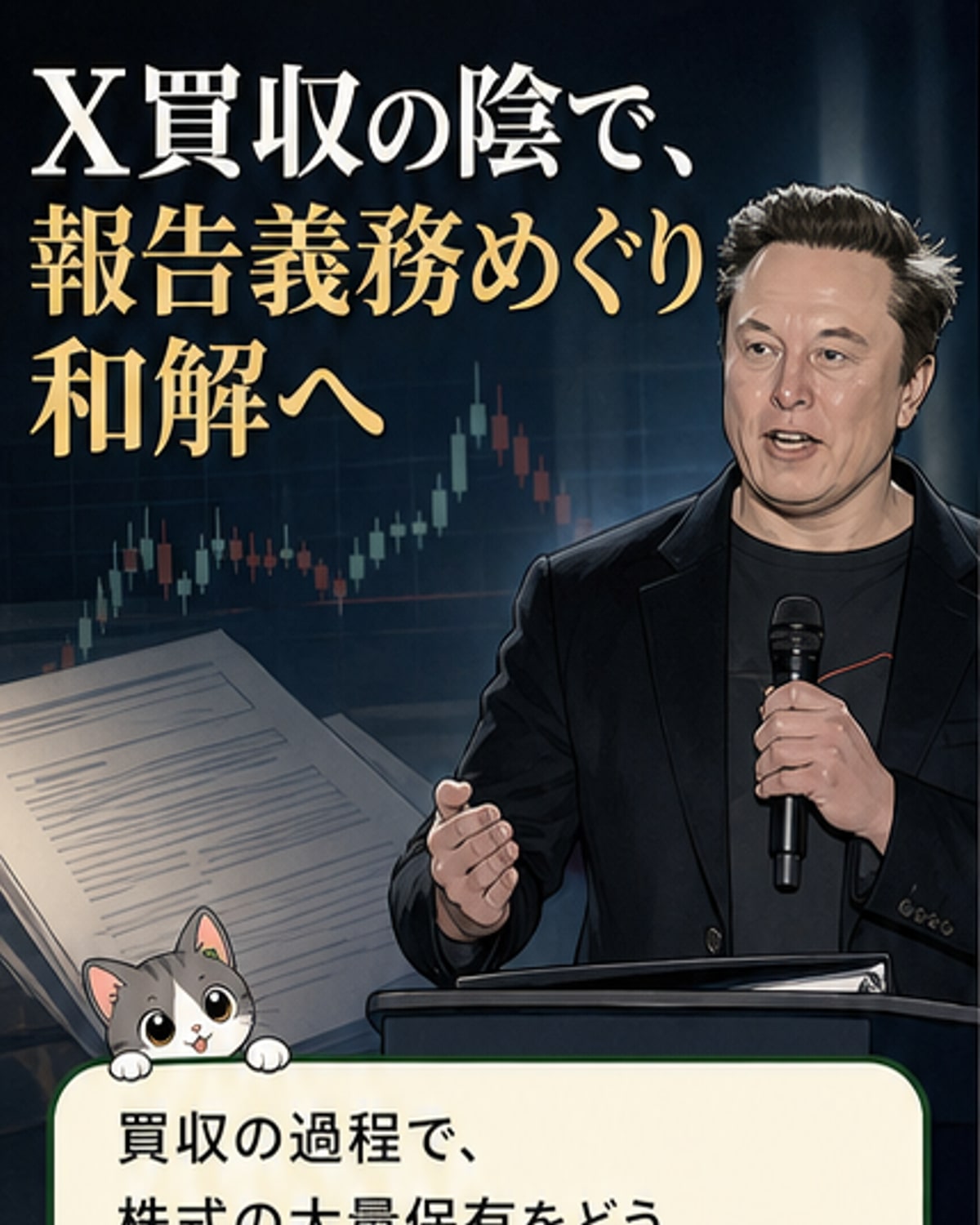 マスク氏、SECと和解 2億3千万円支払い