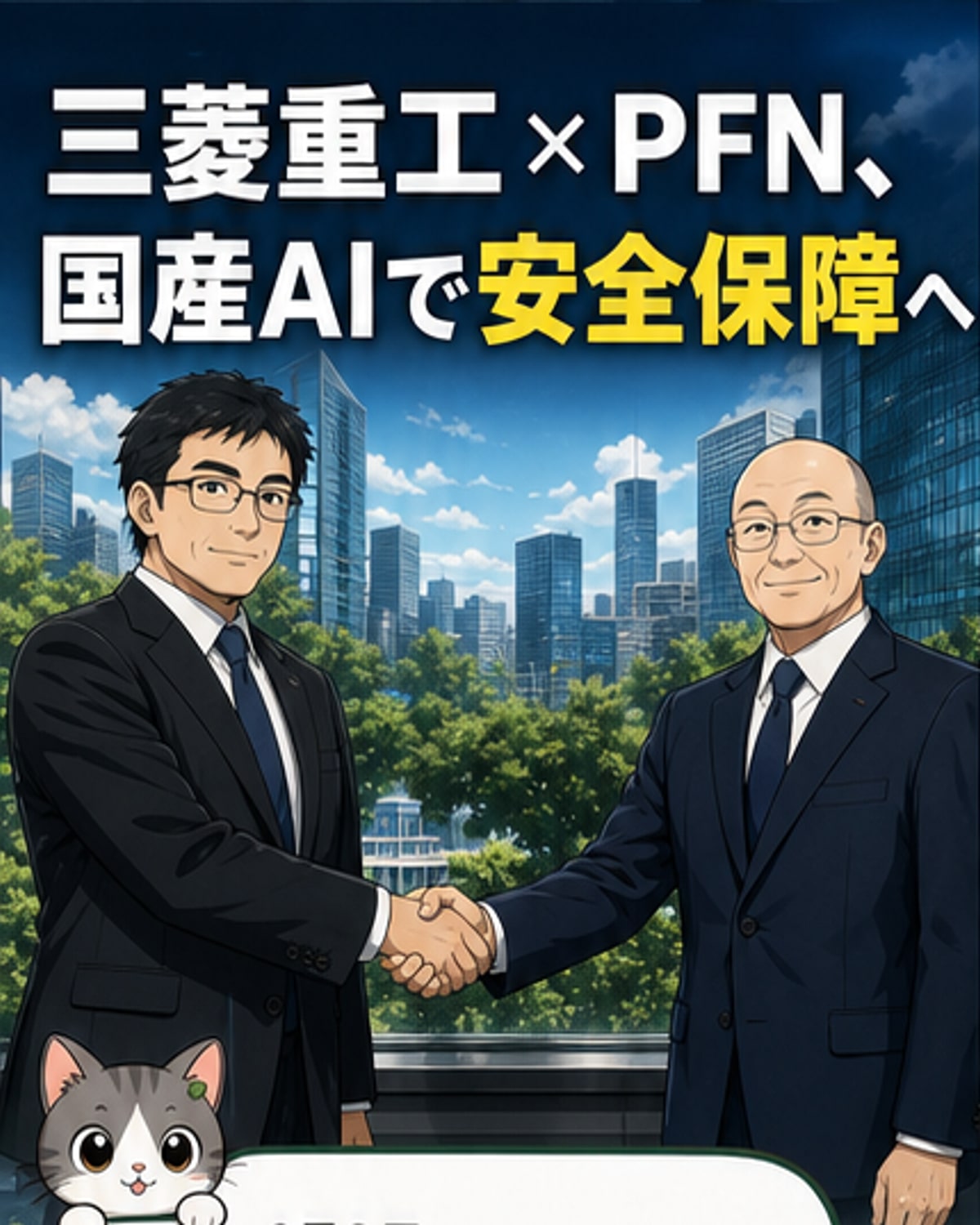 三菱重工とPFNが国産AIで提携