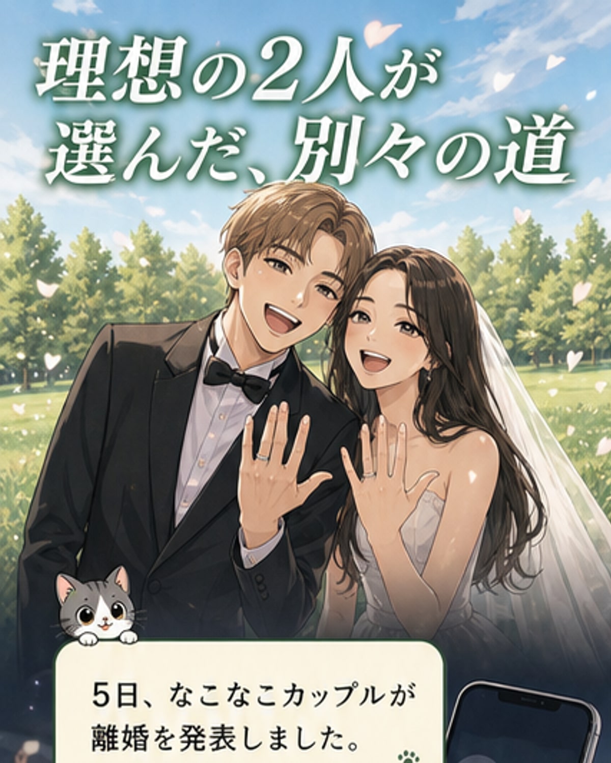 なこなこカップル、円満離婚