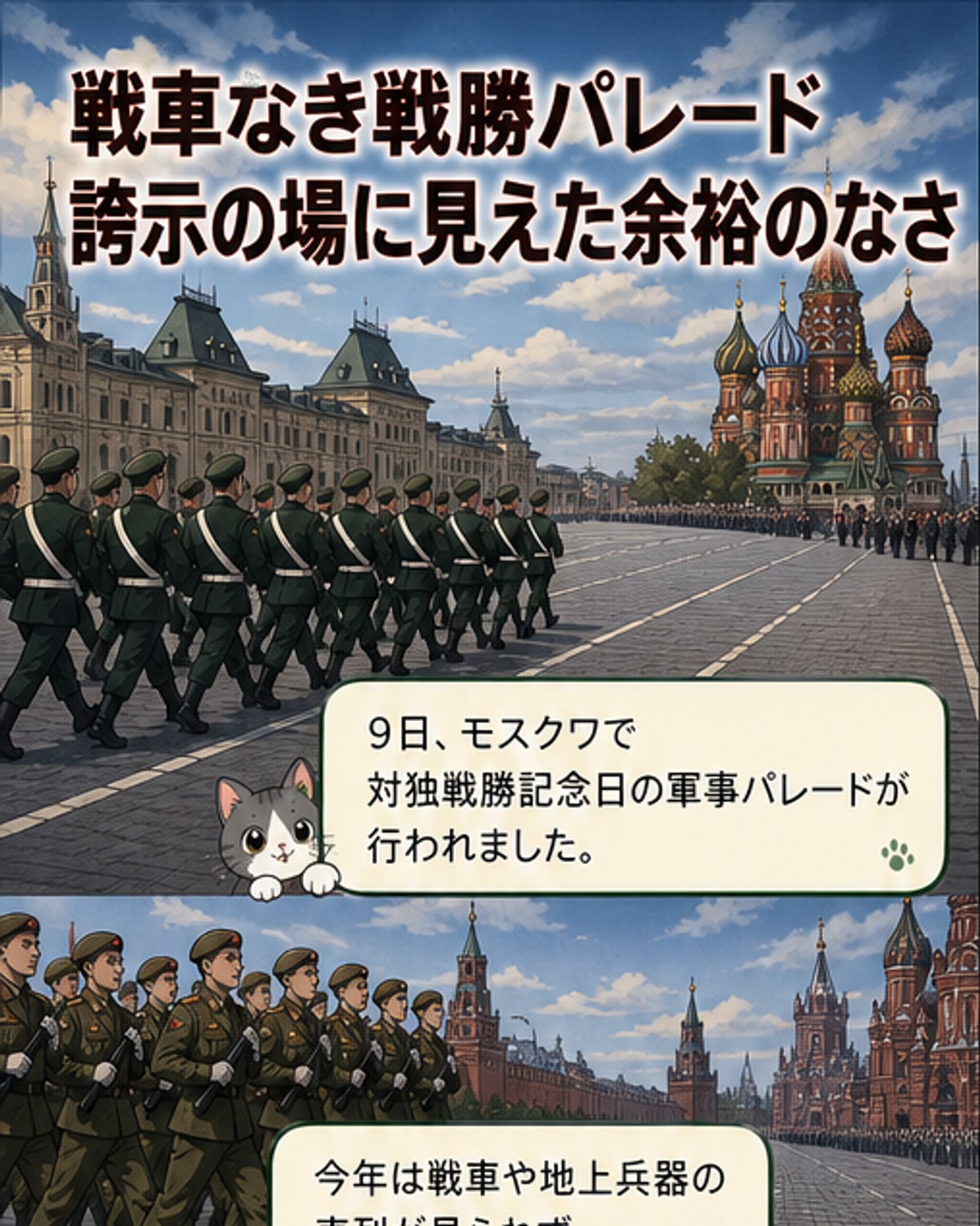 戦車なしのロシア凱旋式