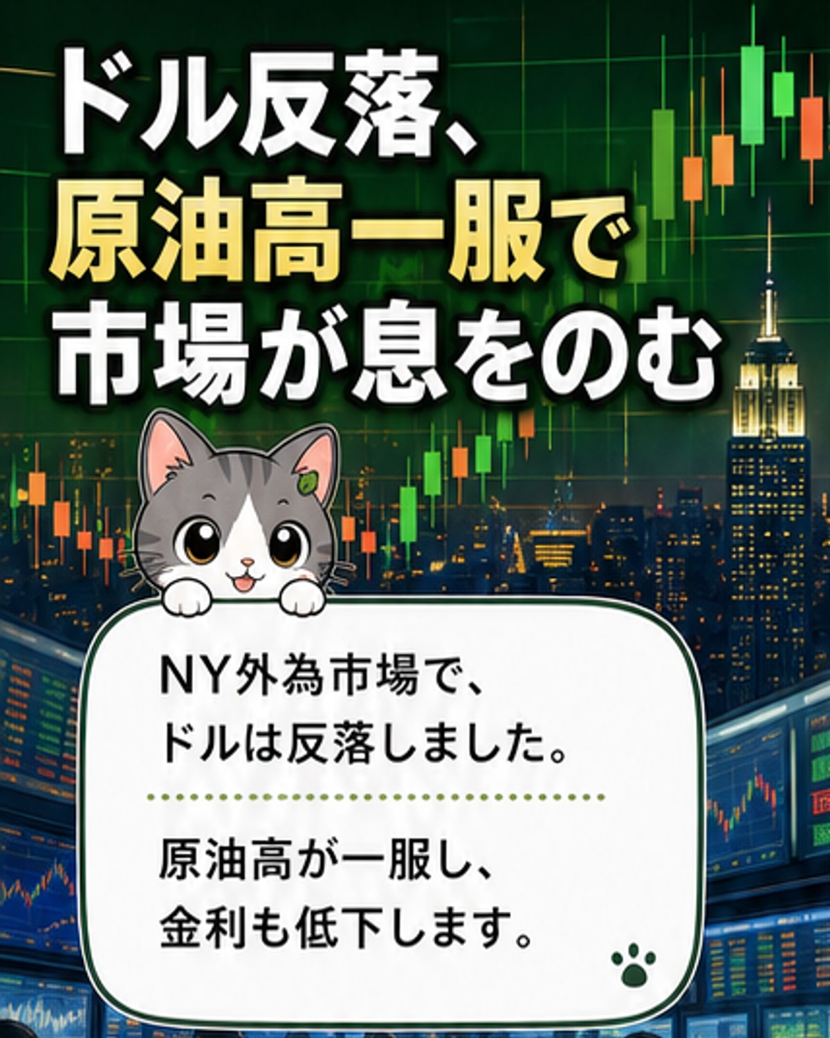トランプ氏発言でドル反落