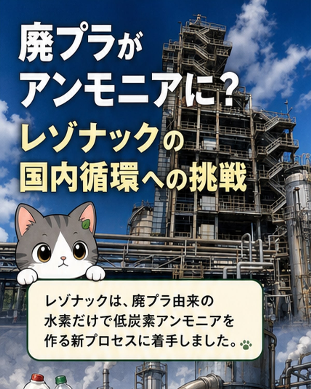 廃プラでアンモニア製造へ