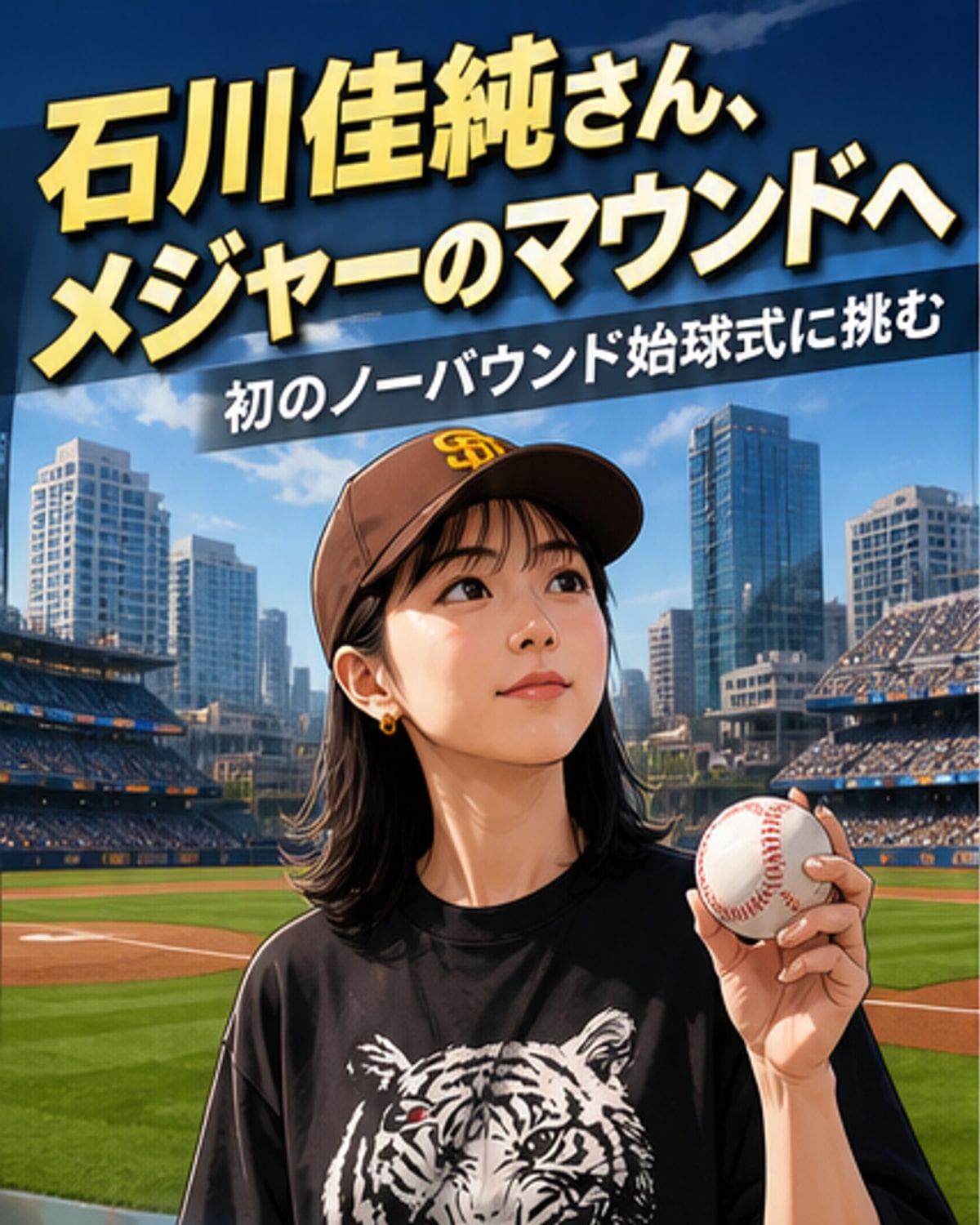 石川佳純、メジャー初登板で見事な投球