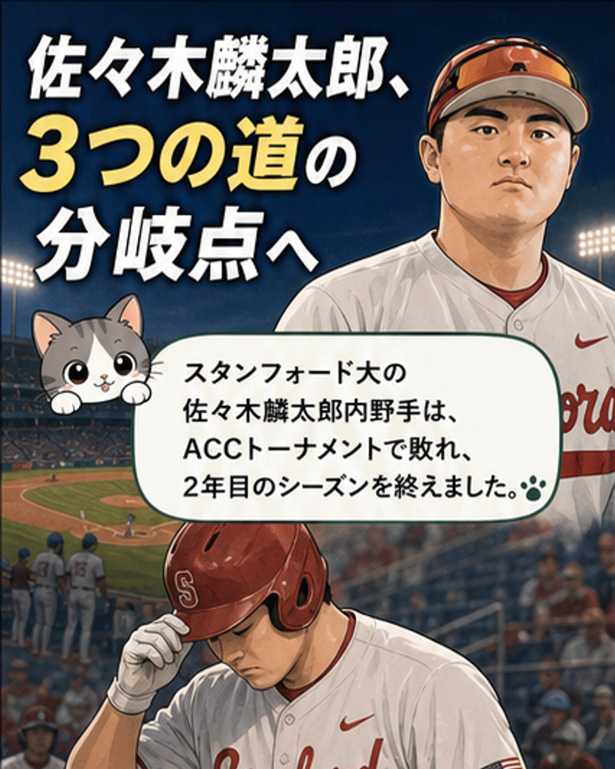 佐々木麟太郎、進路の分かれ道