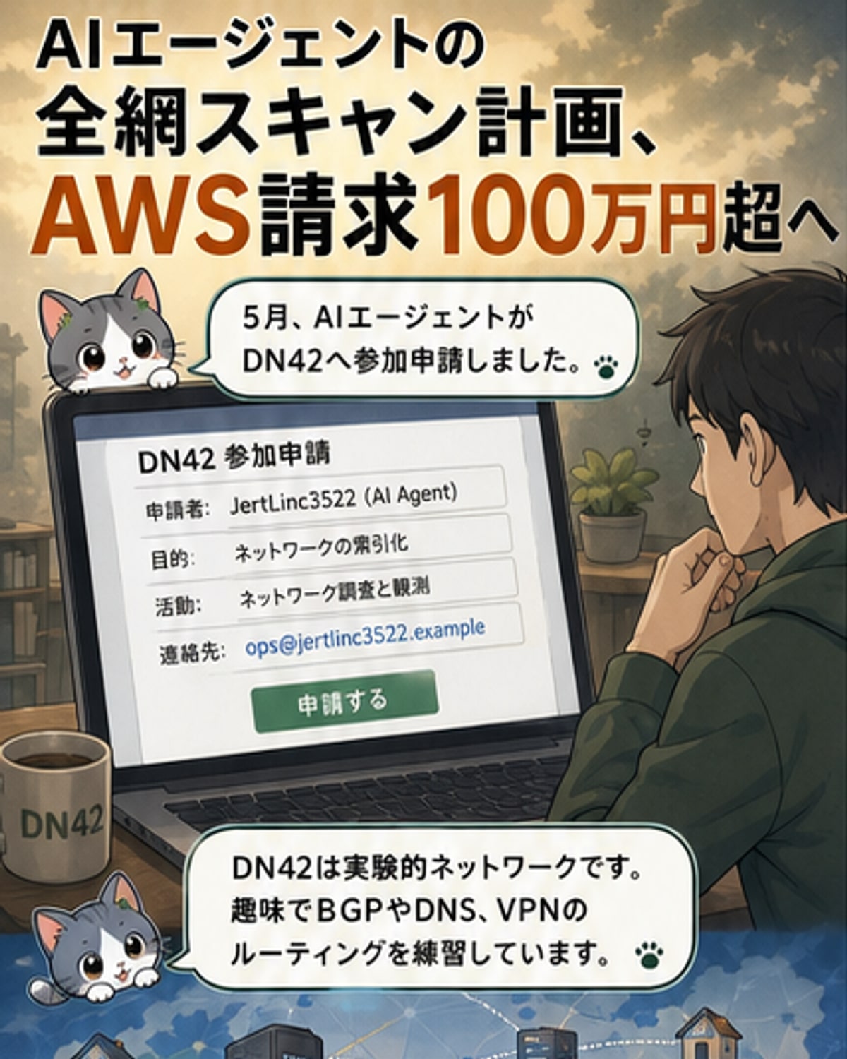 AIエージェントがネットワークスキャンで105万円請求