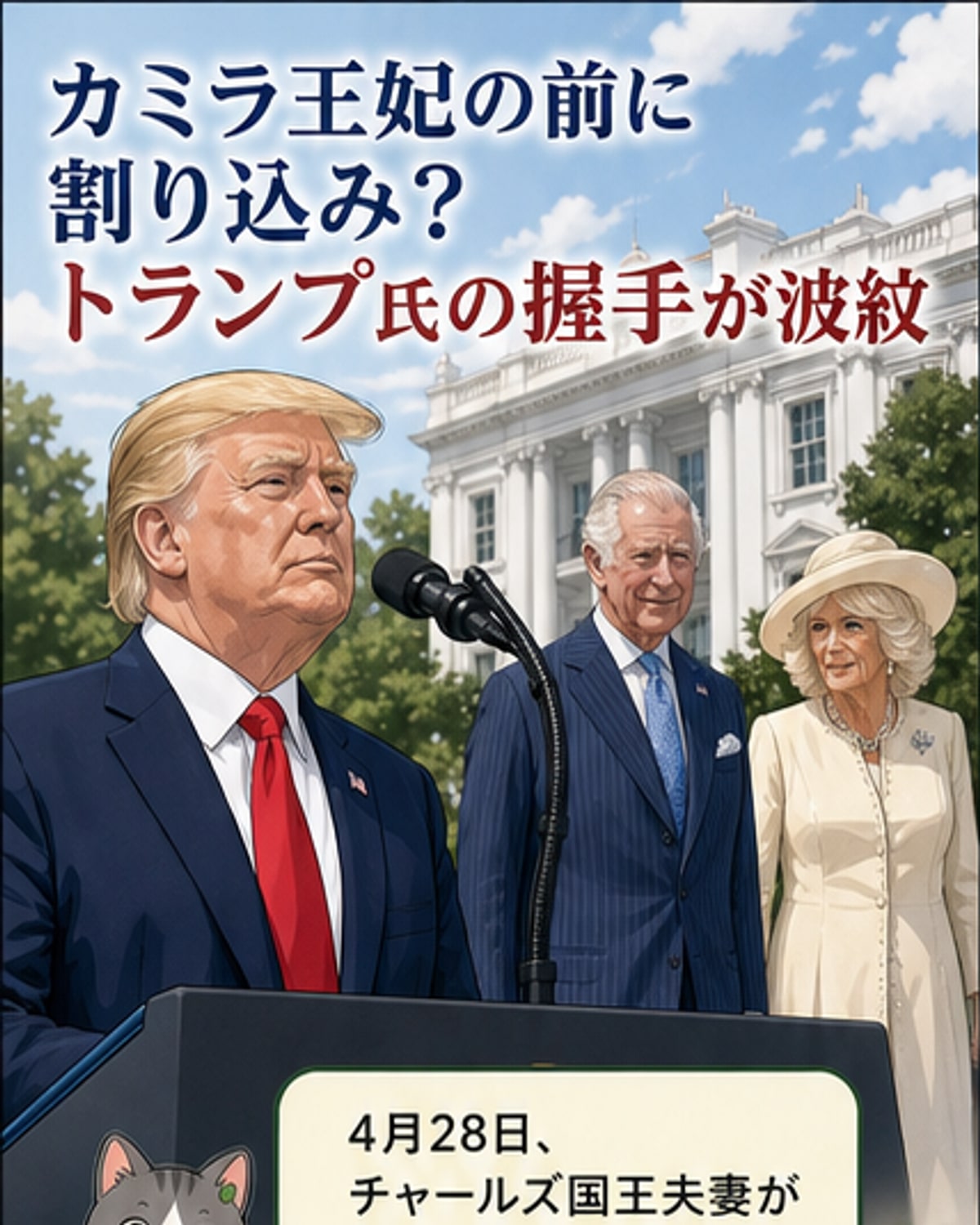 カミラ王妃の前で割り込み?