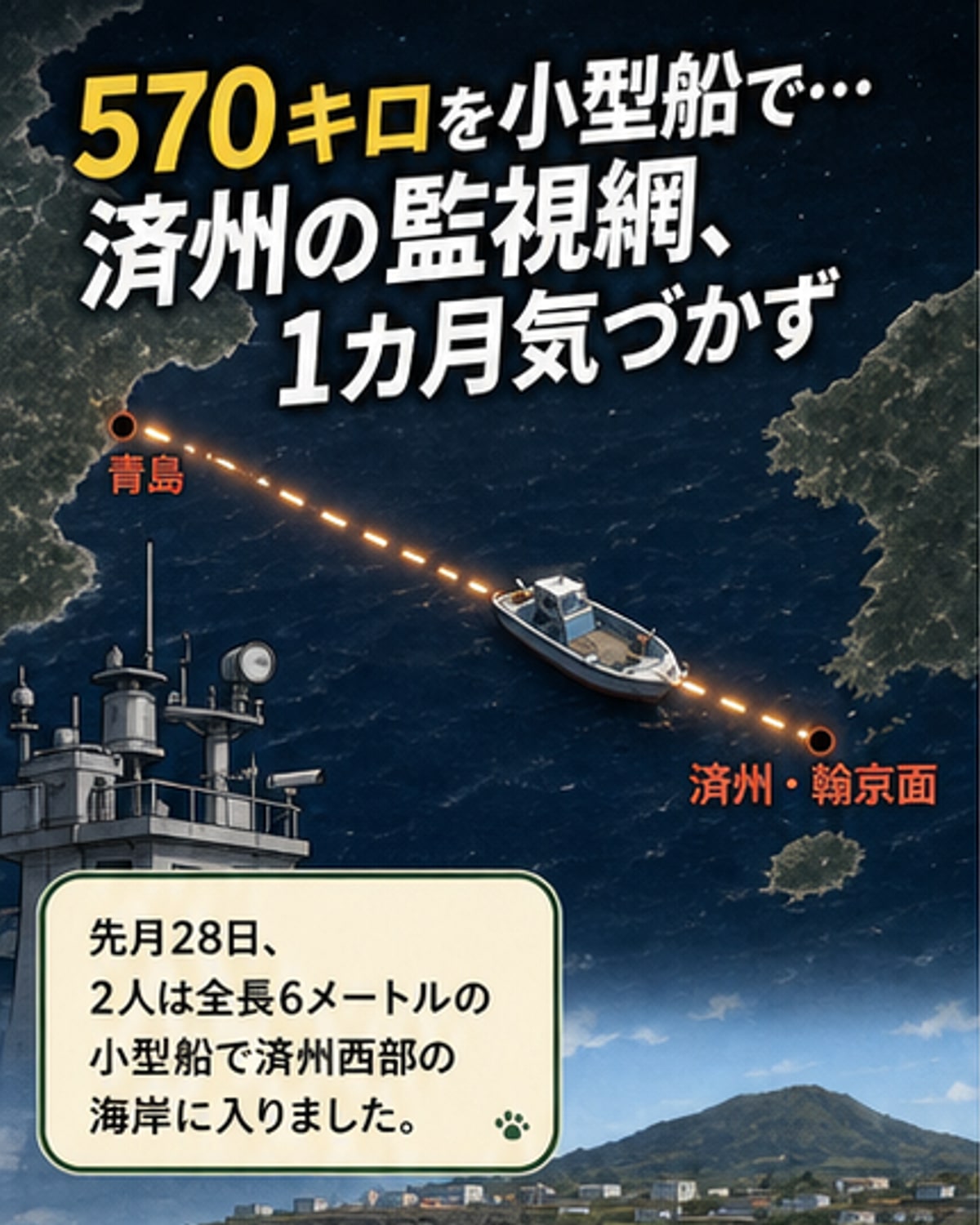 246億ウォン監視網をすり抜けた密入国