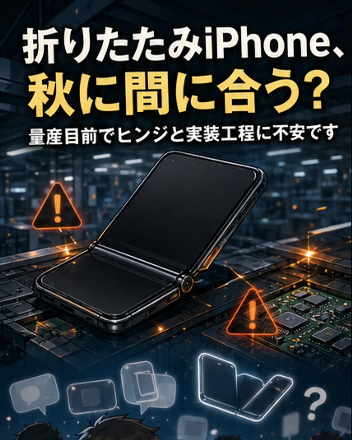折りたたみiPhone、大量生産目前で壁