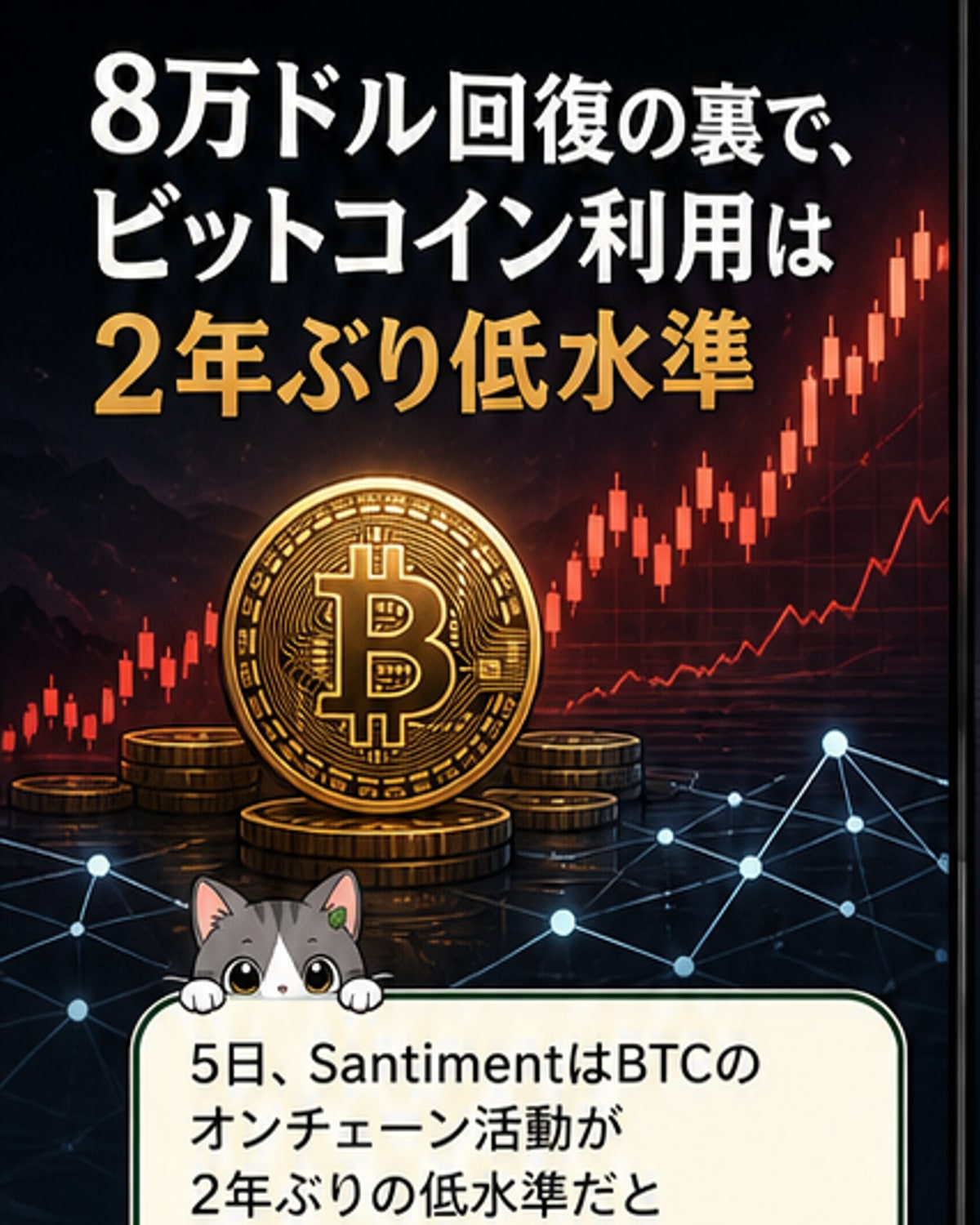 ビットコイン価格8万ドル回復でも 開示活動は2年ぶり低水準