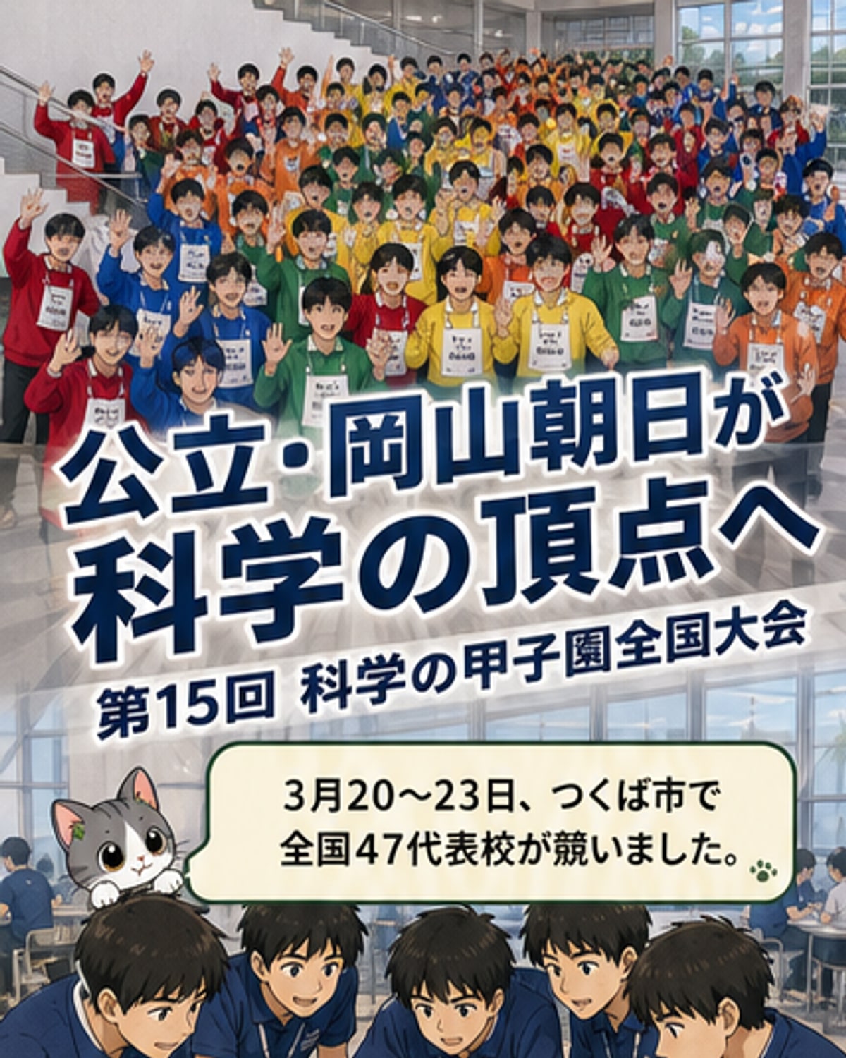 科学の甲子園で岡山朝日が優勝