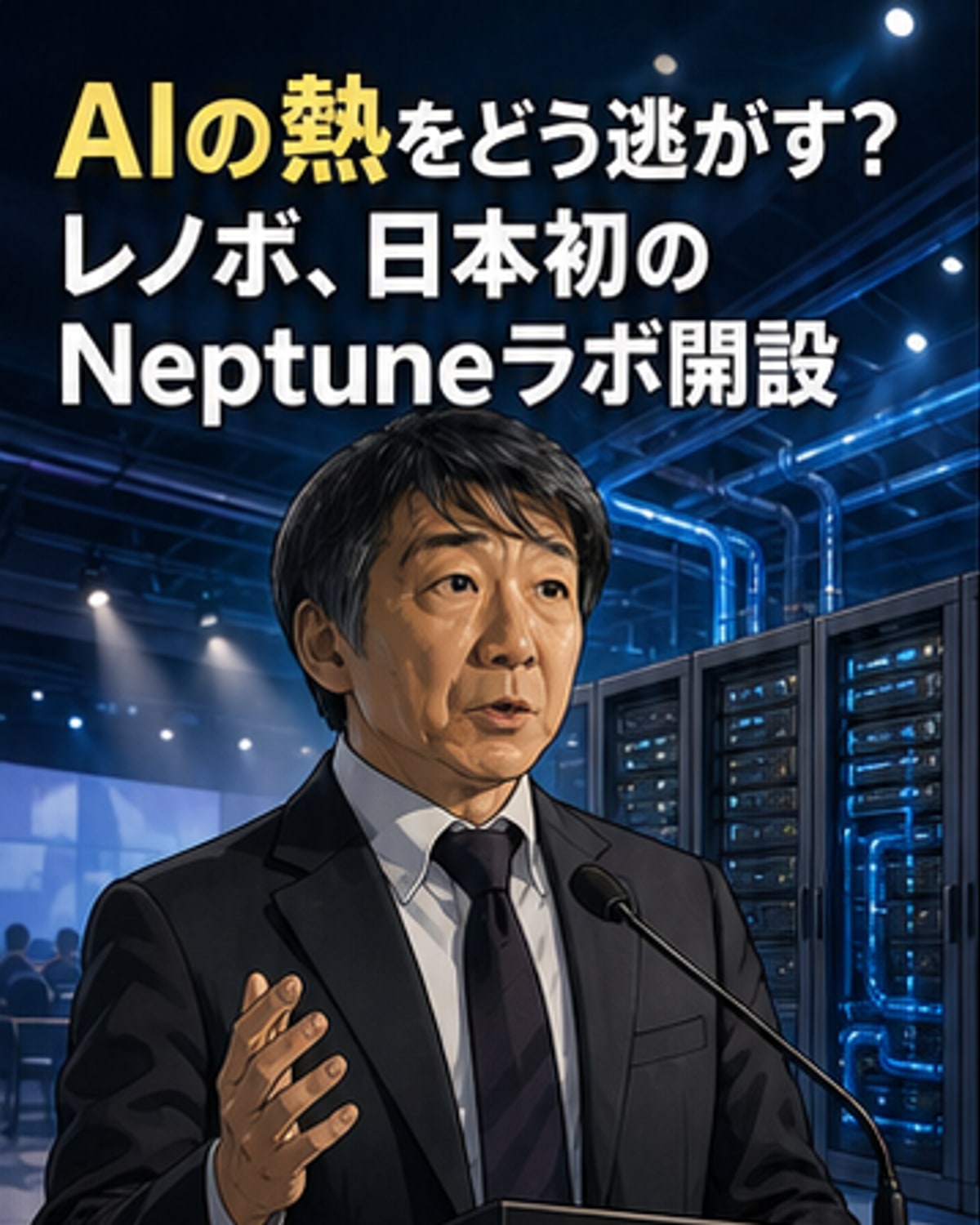 レノボ、水冷AIラボを日本初開設