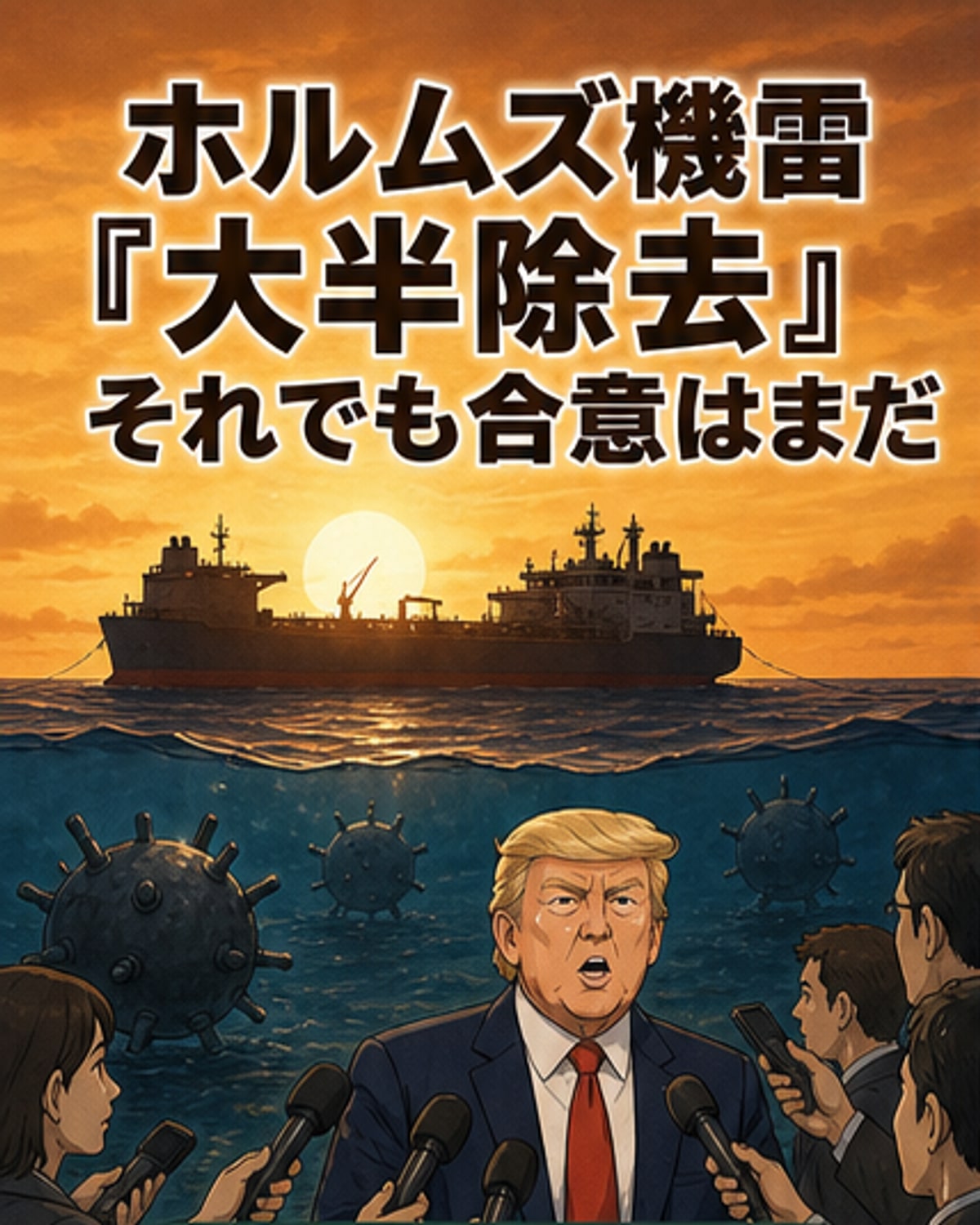 トランプ氏、ホルムズ機雷の脅威軽視