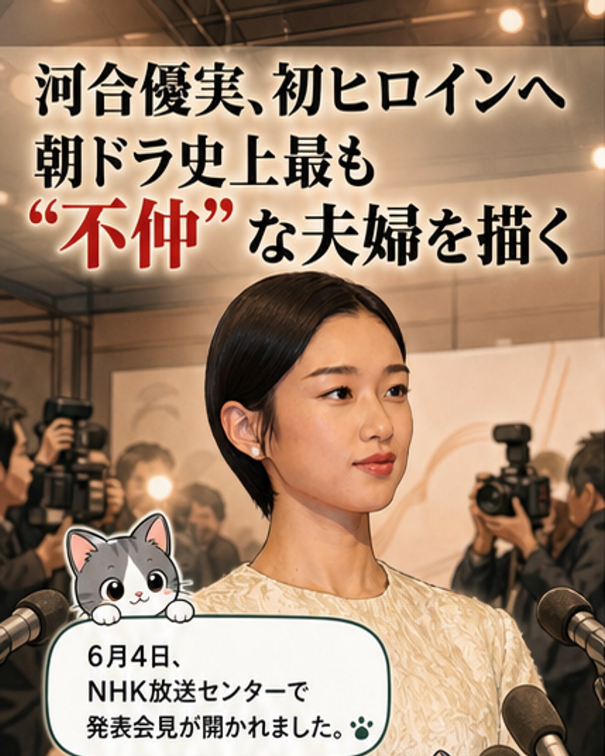 河合優実、初の朝ドラ主役で「やる気まんまん」