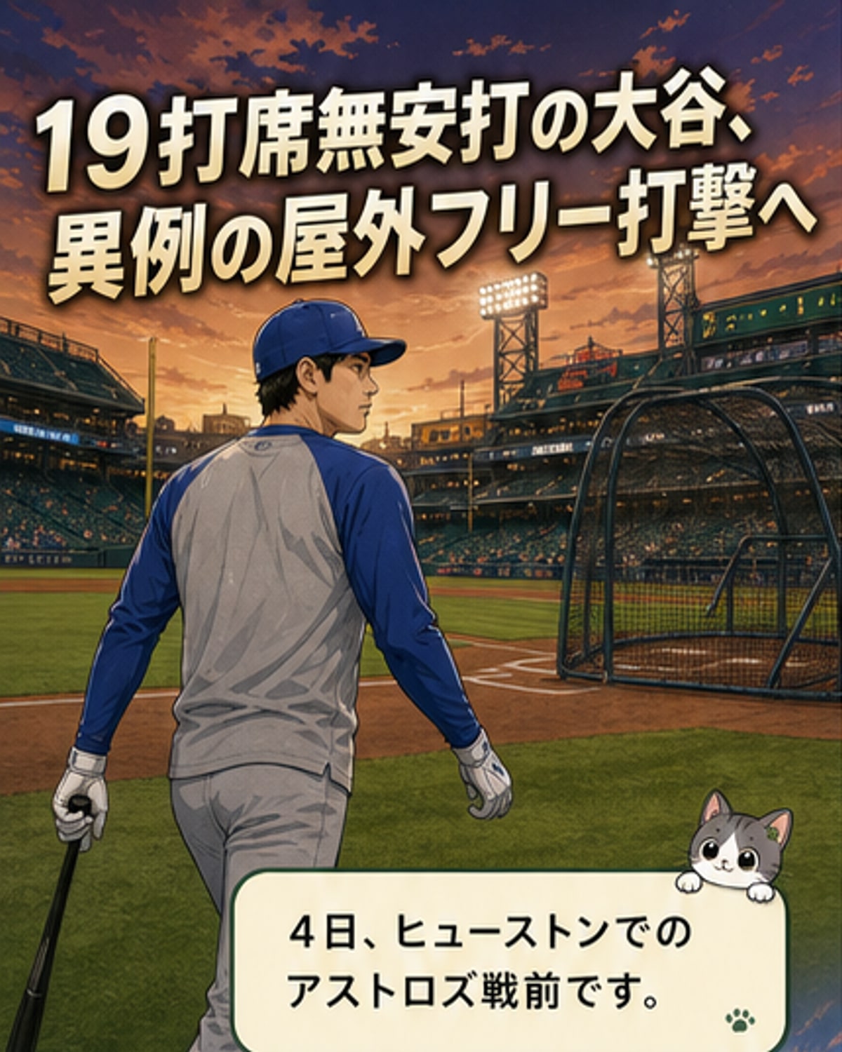 大谷、異例のフリー打撃で復調狙う