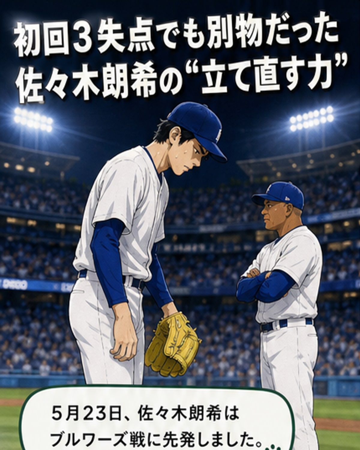 佐々木朗希、初回失点乗り越え5回無失点