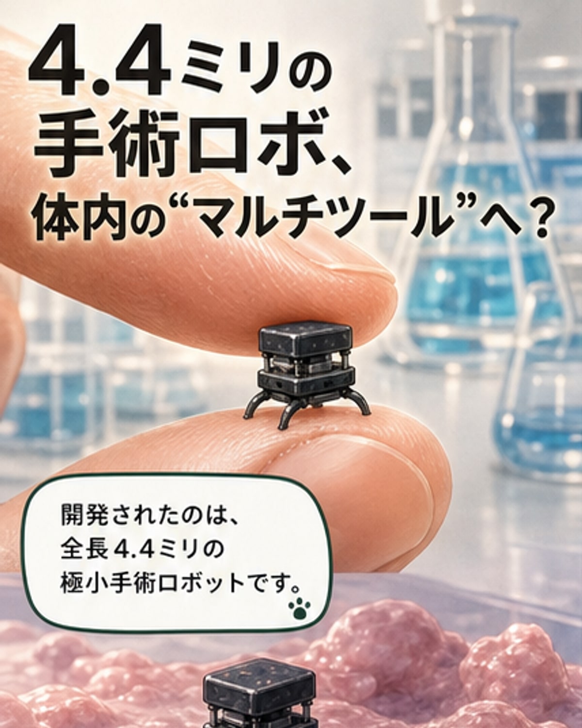 全長4.4mmの体内ロボが実現する未来