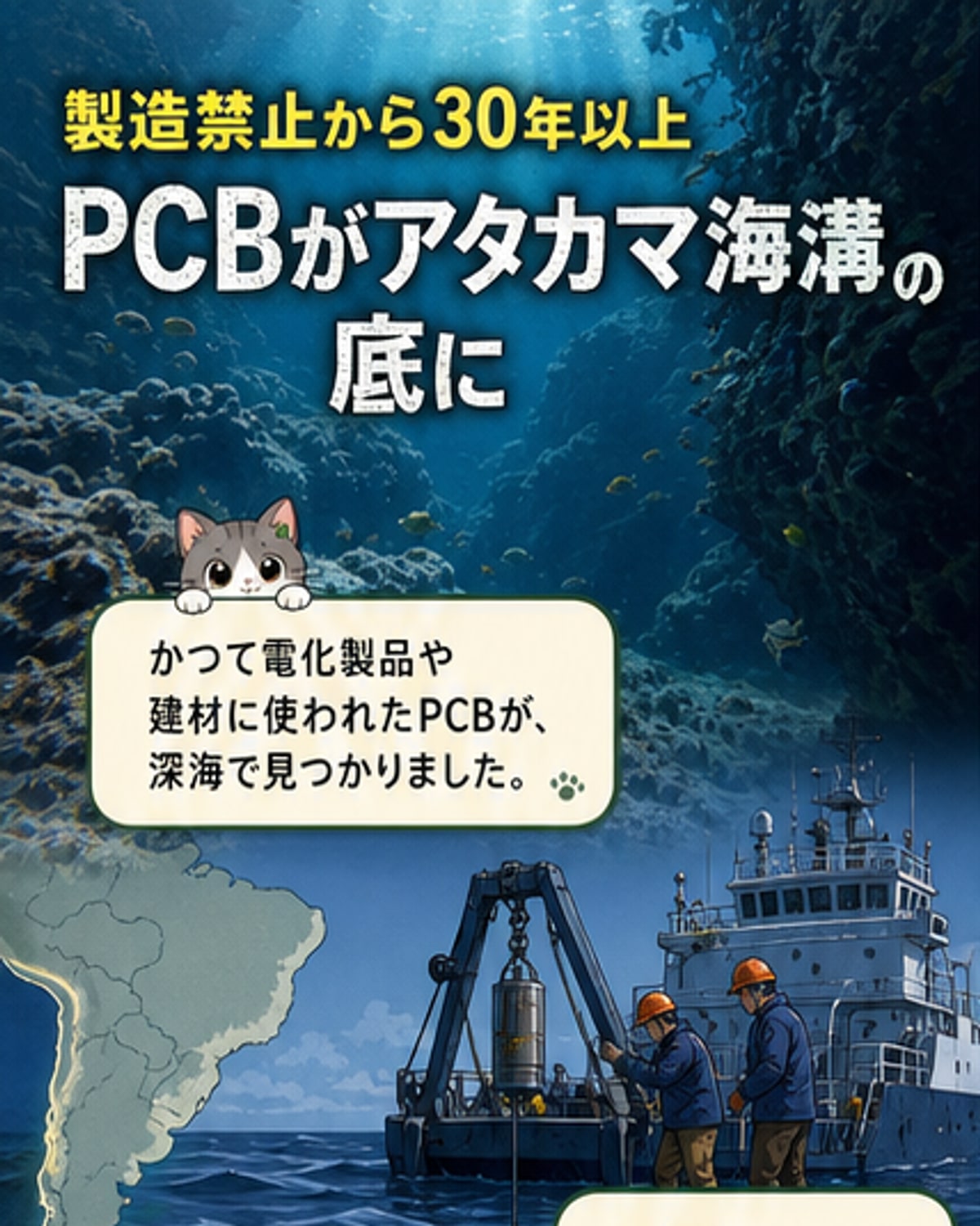 30年以上前に製造中止の有害物質が深海を汚染