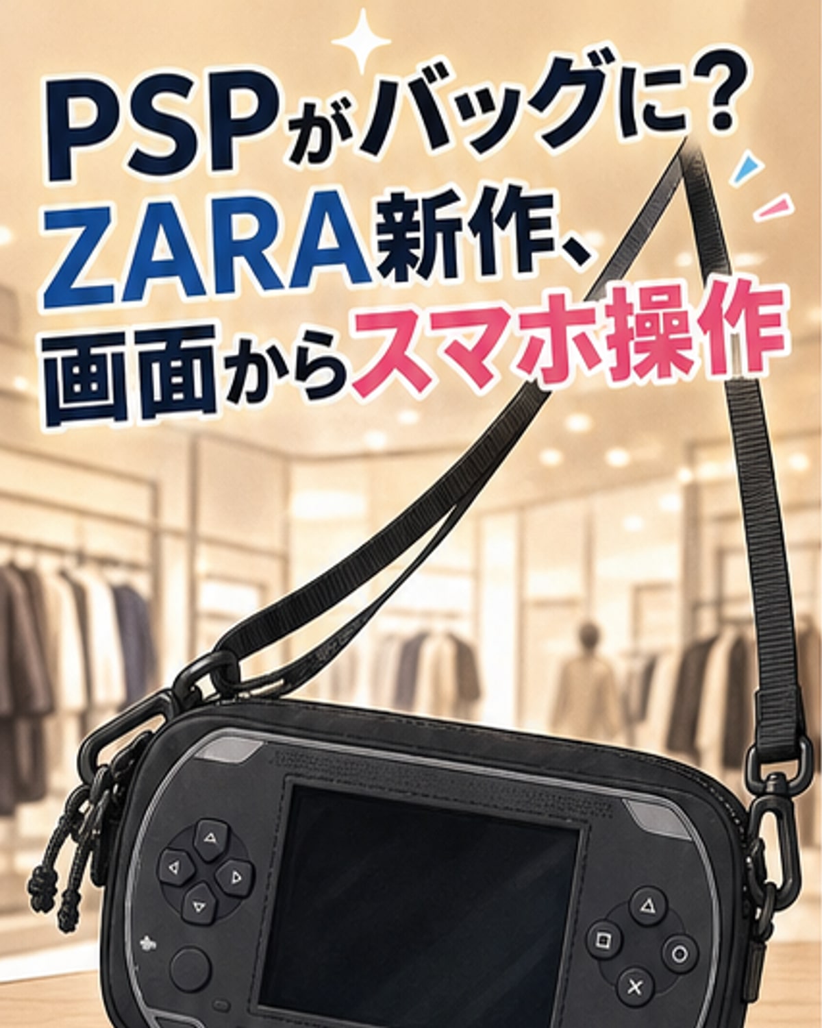 PSPデザインのバッグがZARAから登場